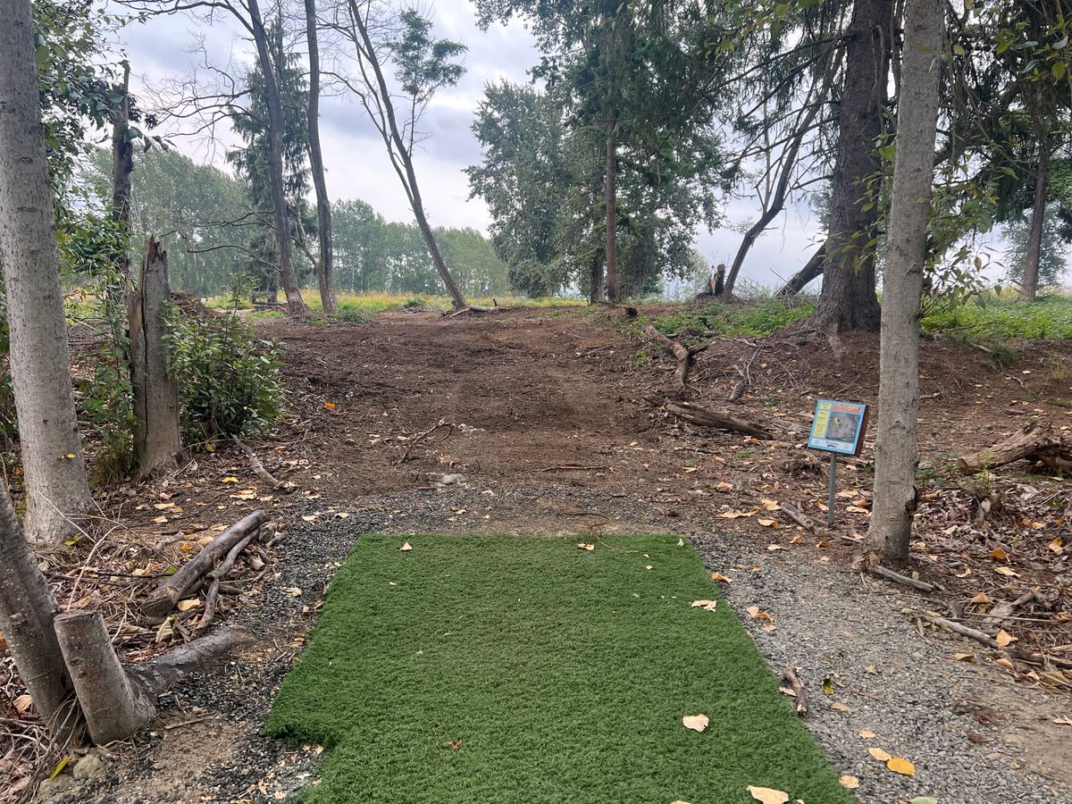 Hole 14’s fairway is cleared of the stick debris!