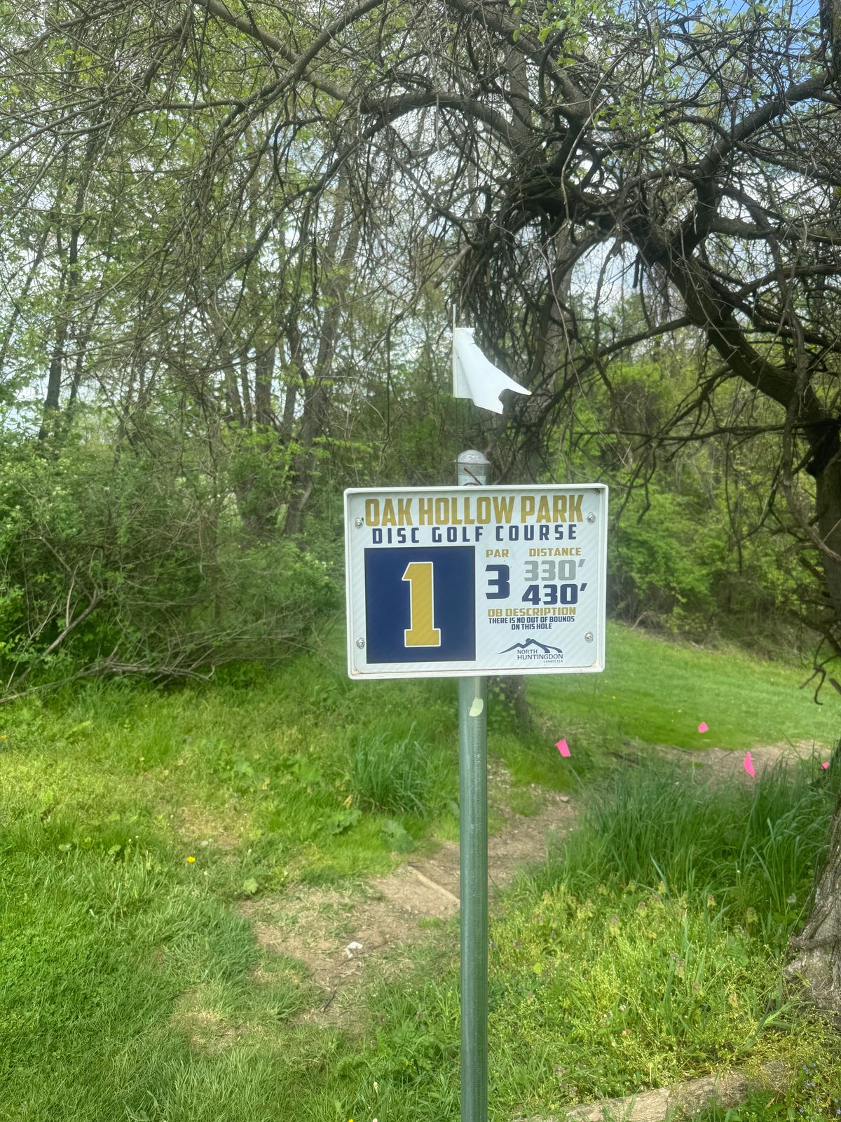 Tee box 1 sign