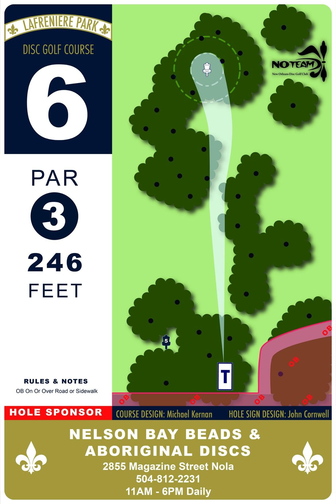 Hole 6 sign