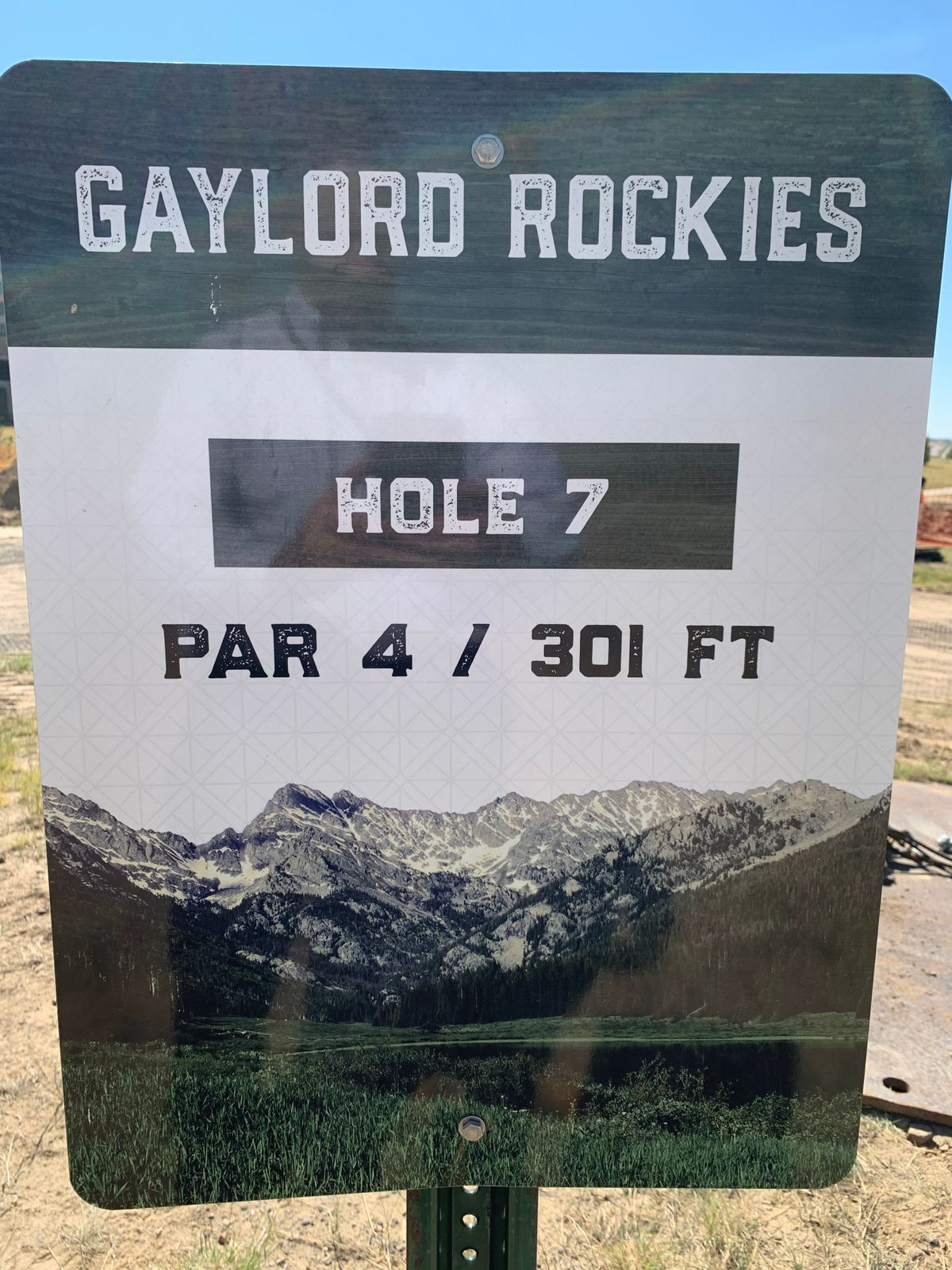 Tee off on dirt/ grass.