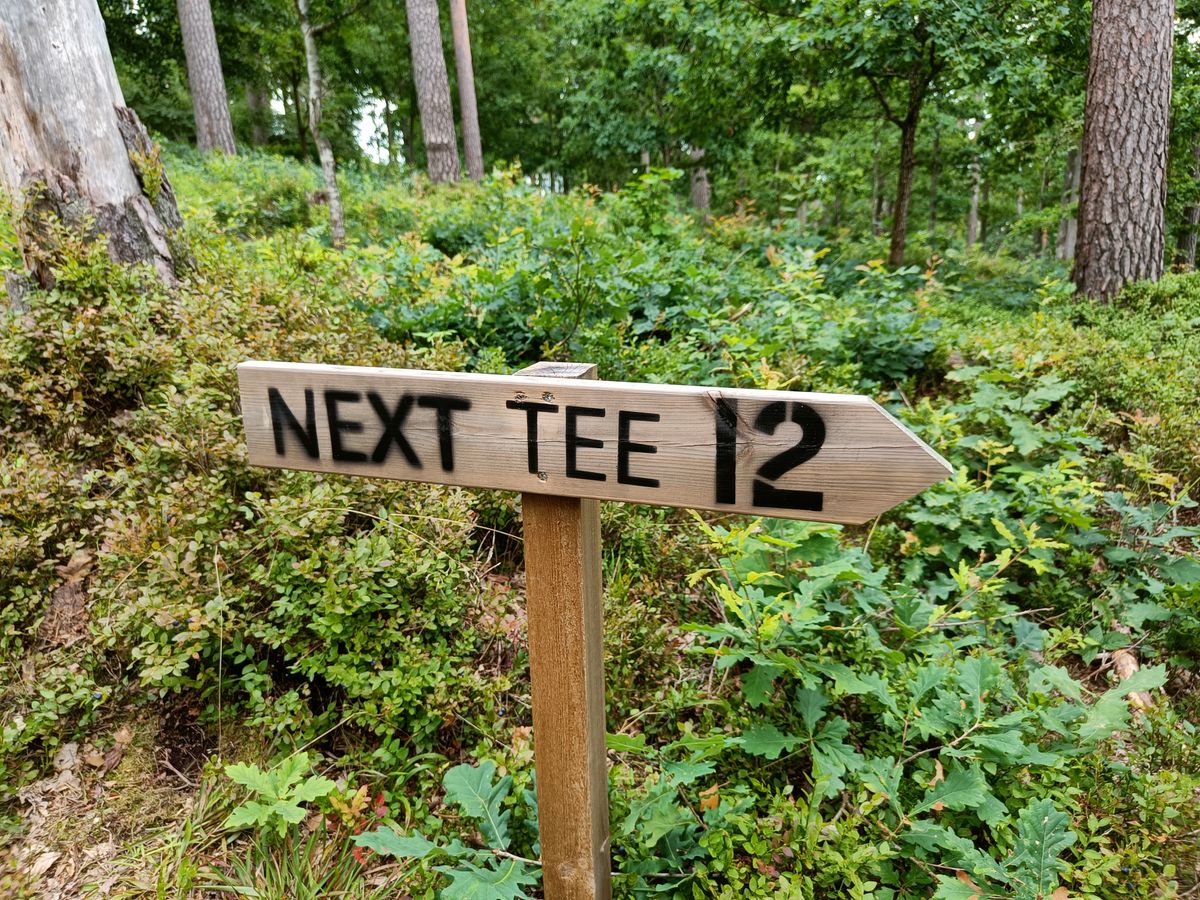 A lot of signs to show you around, easy to find next tee!