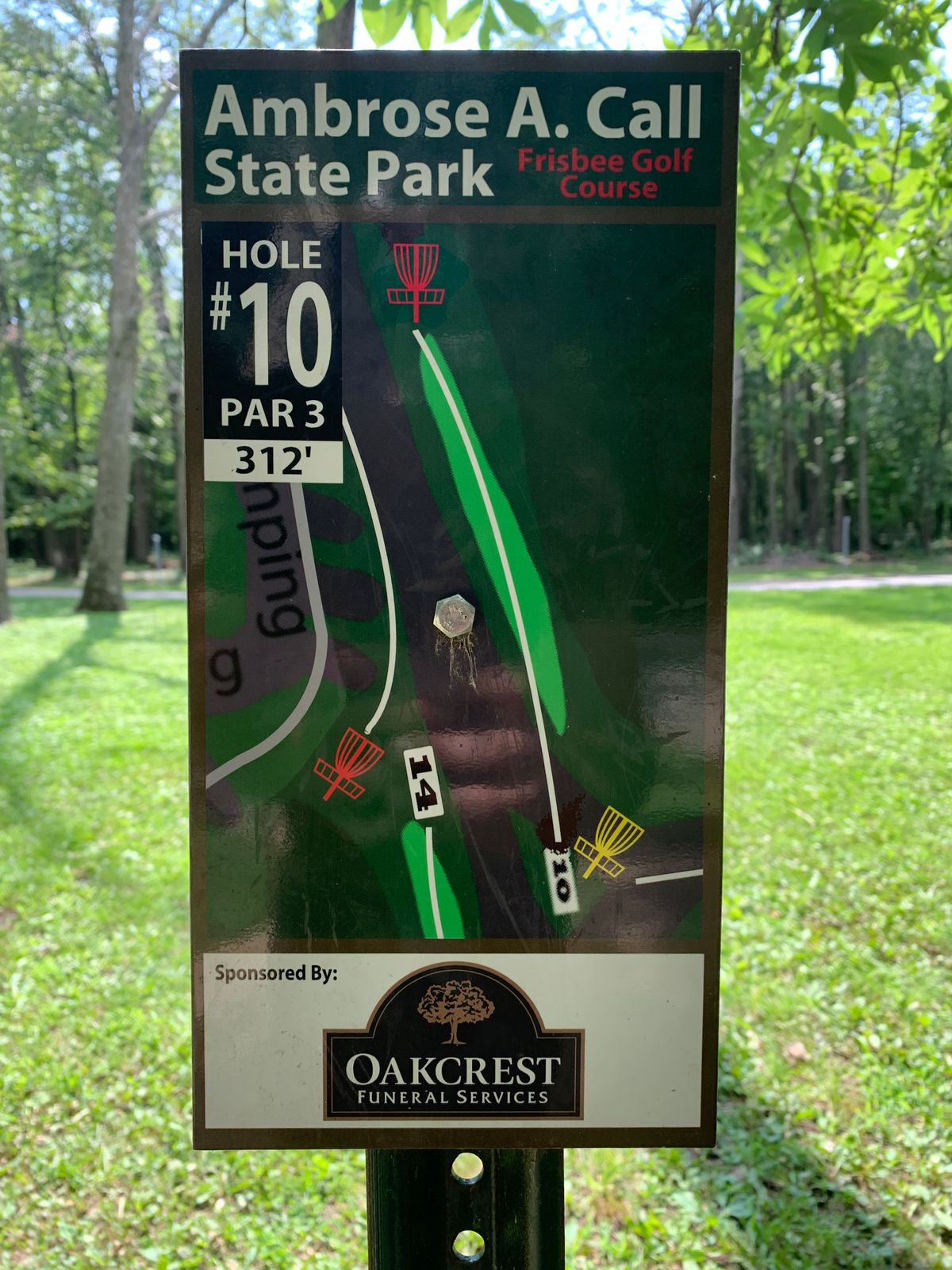 Hole 10 Tee Sign