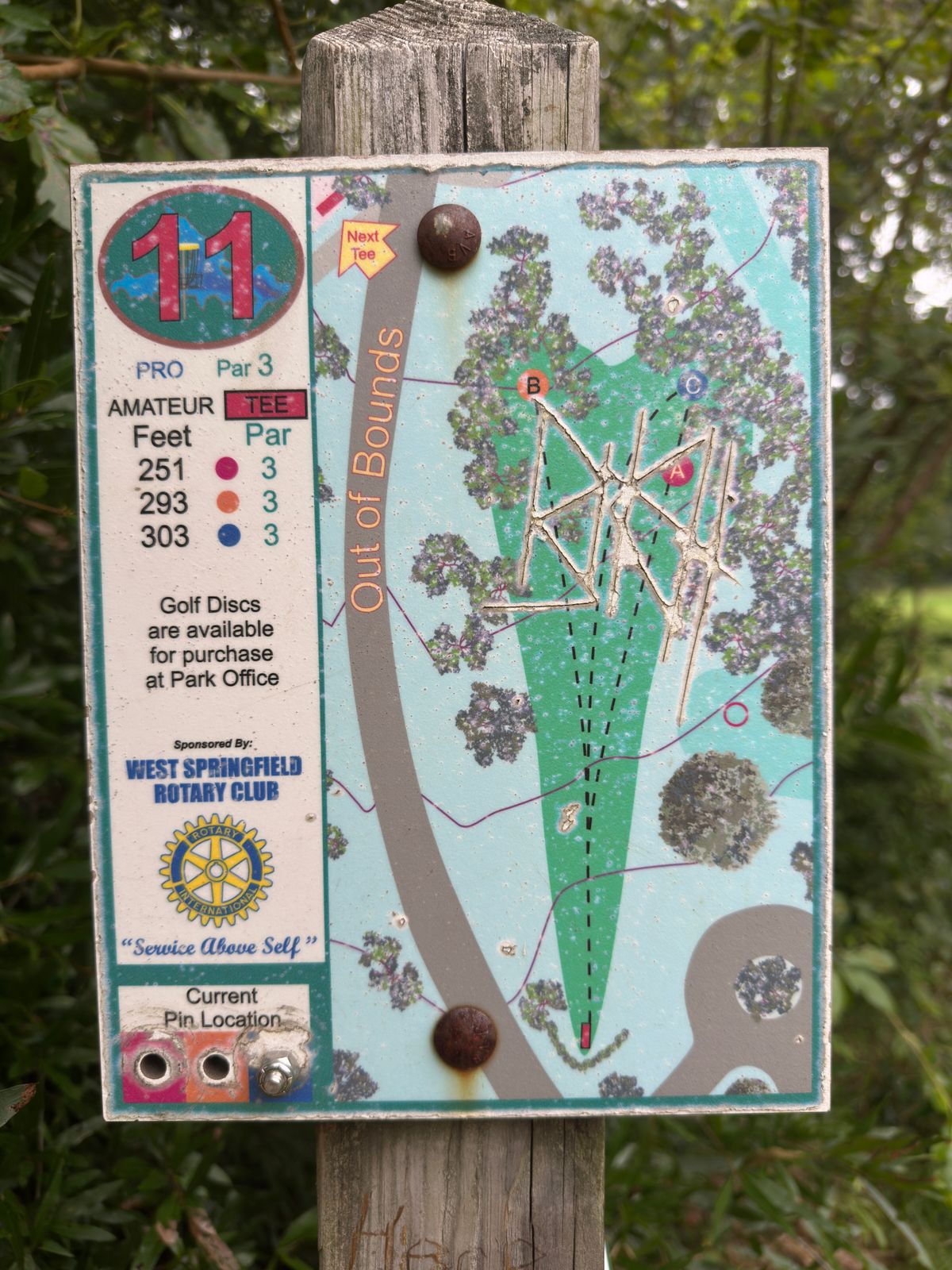 Hole 11 map