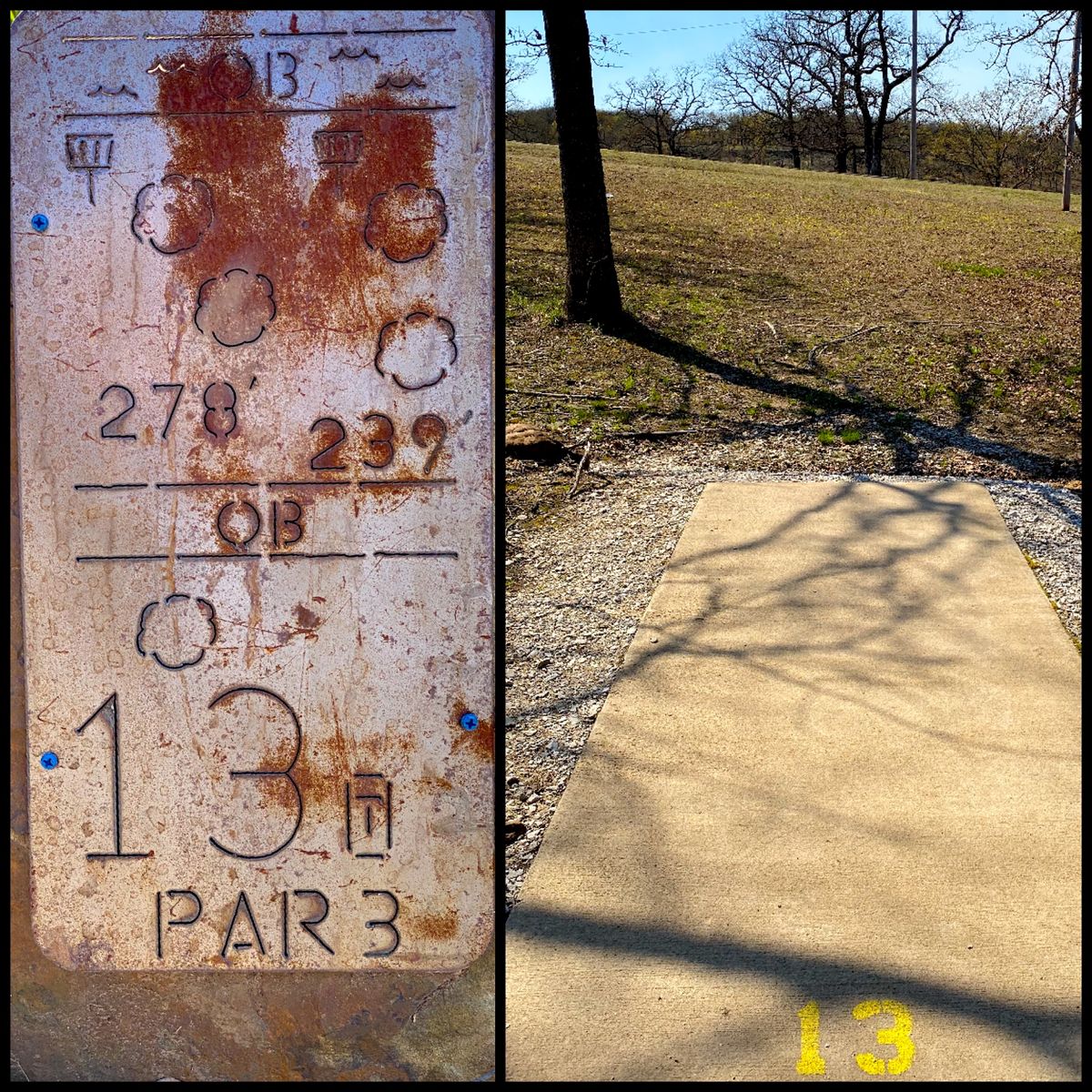 #13 Tee throwing south over one of the main park roads