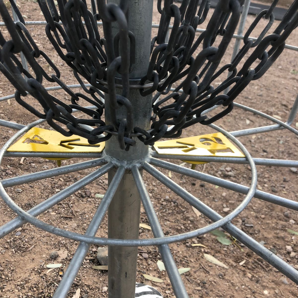Follow the arrow to tee pad 4 or 12