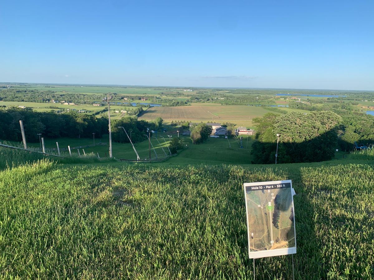 Hole 10 view at top of slope