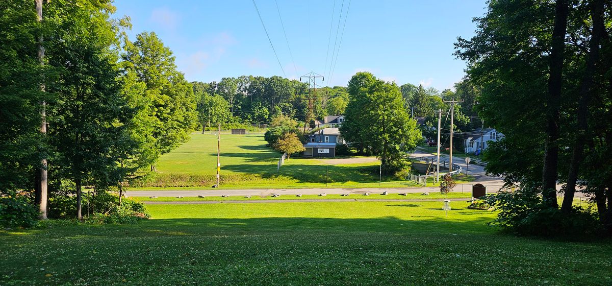 View of hole #4 from top of hill.