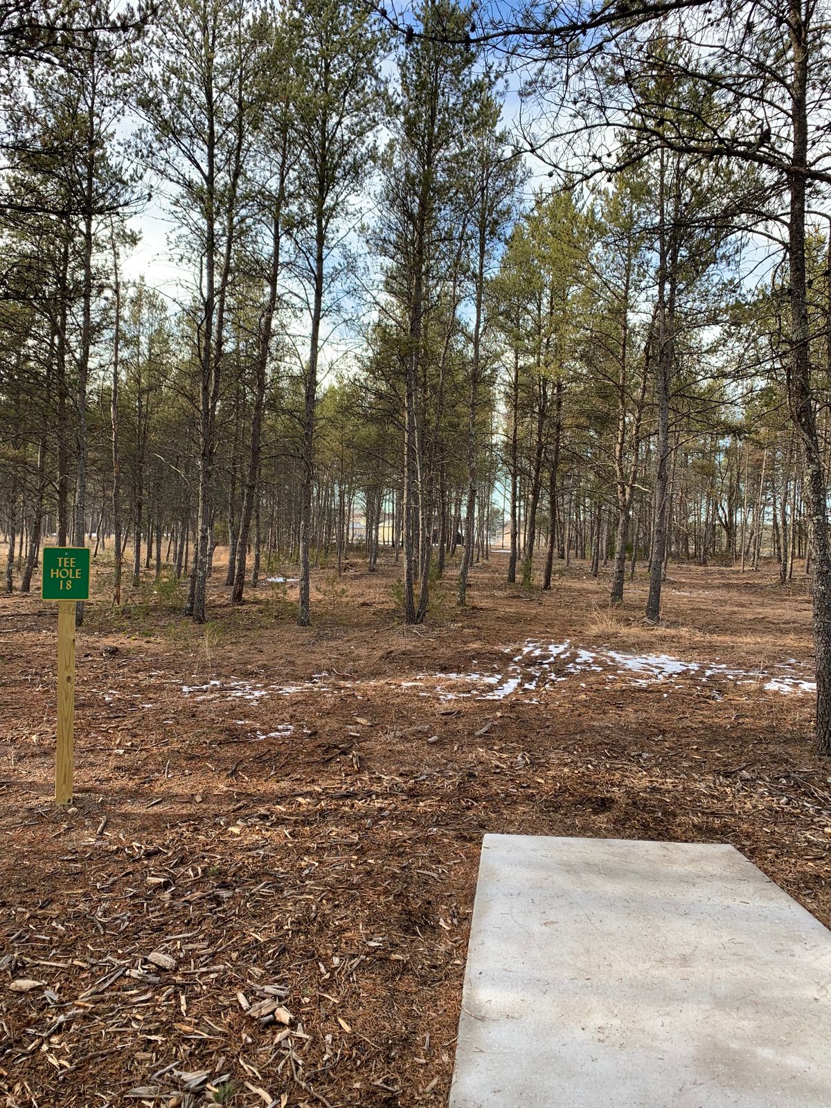 Hole 18 tee pad.