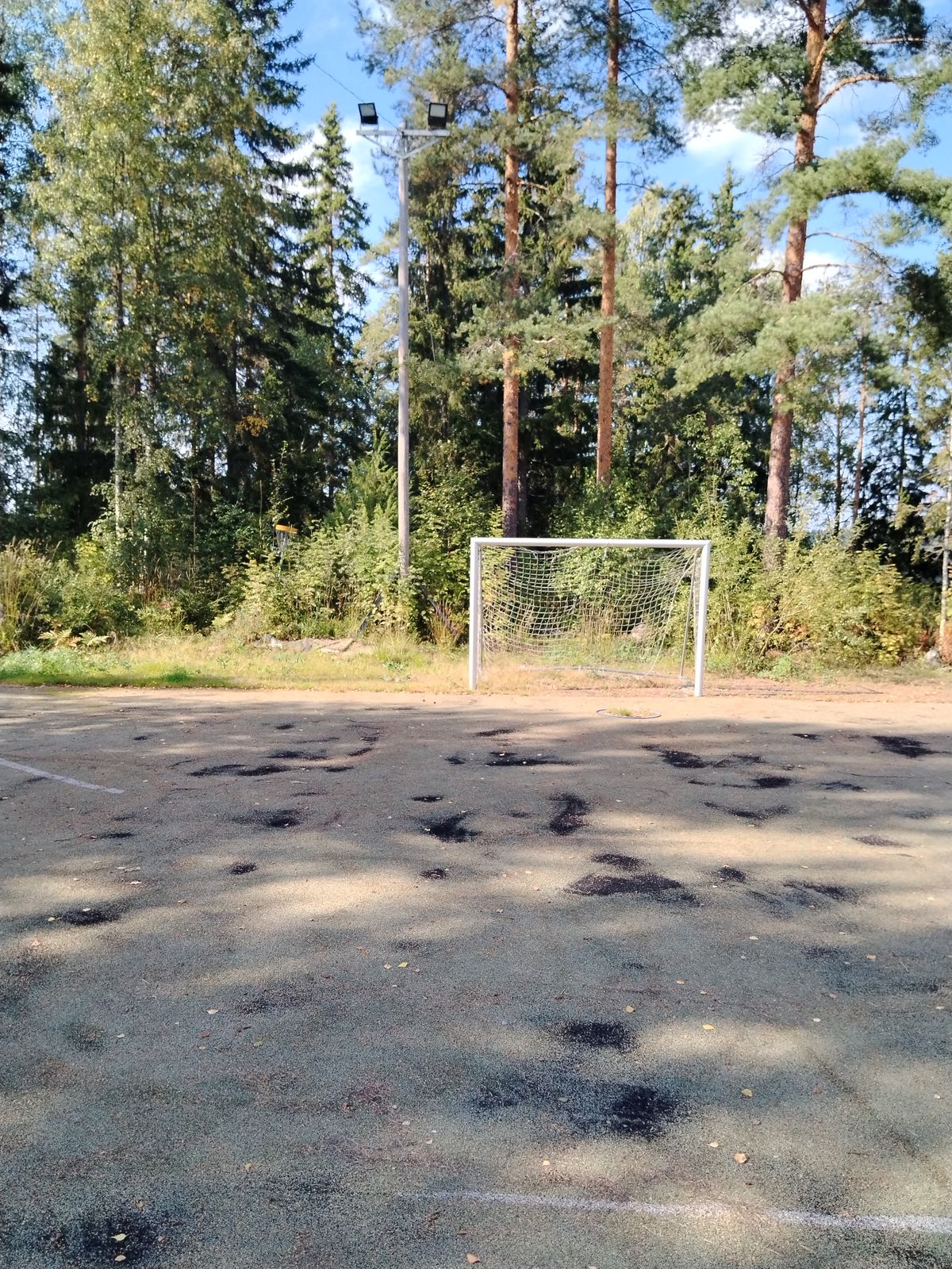 Kentällä hula vanteita kiva harjotella pituus heittoja maaleihin 😅🥏