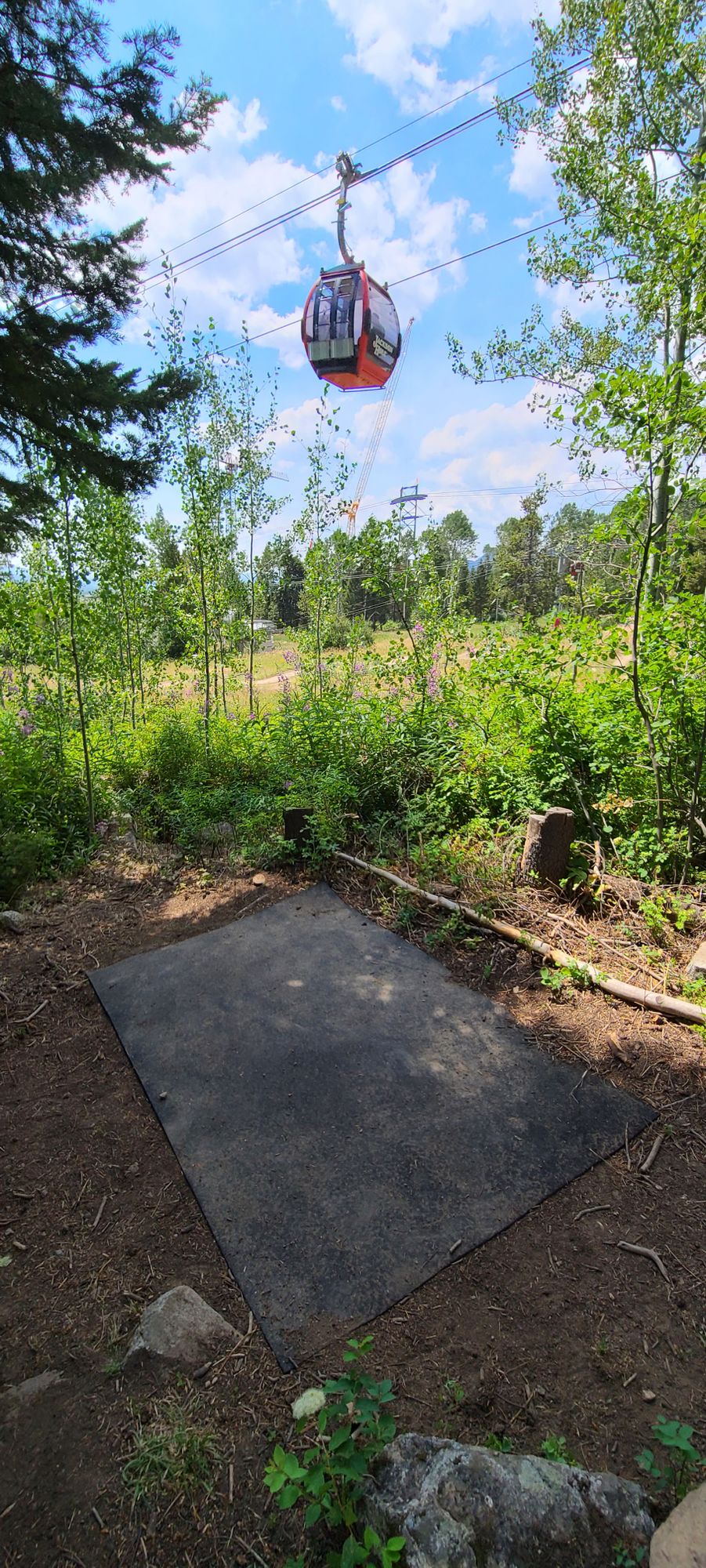 Tee pad on first few holes
