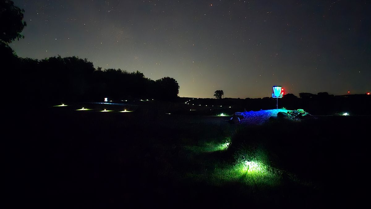 Glow Round! Looking at hole 3 and 5