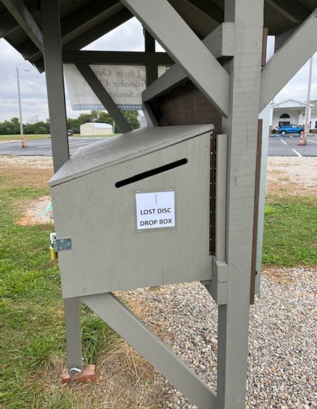 Lost Disc Drop Box. Checked on an every other day basis, and numbers will be called if present on disc.