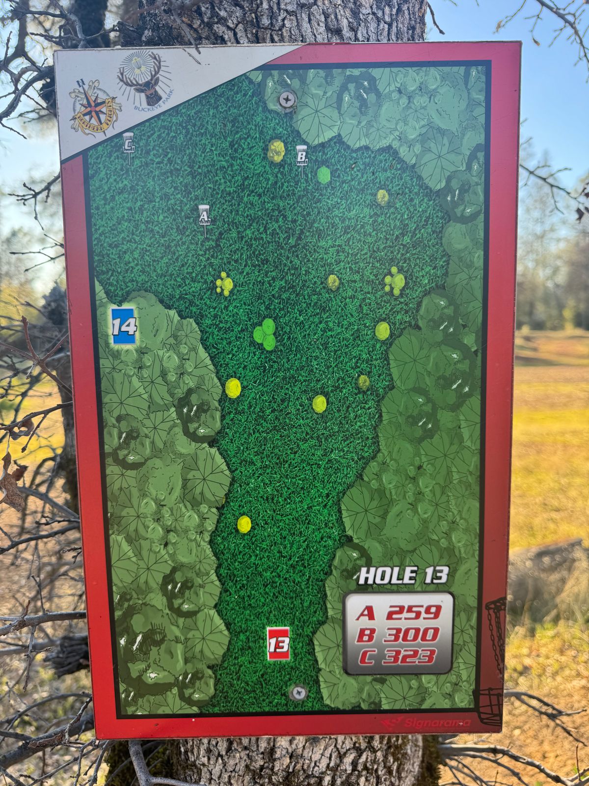 Hole 13 Tee Sign