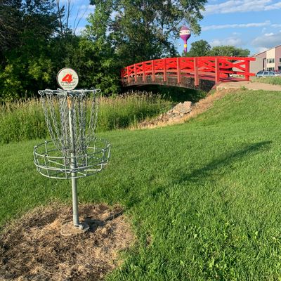 View of hole 4 basket.