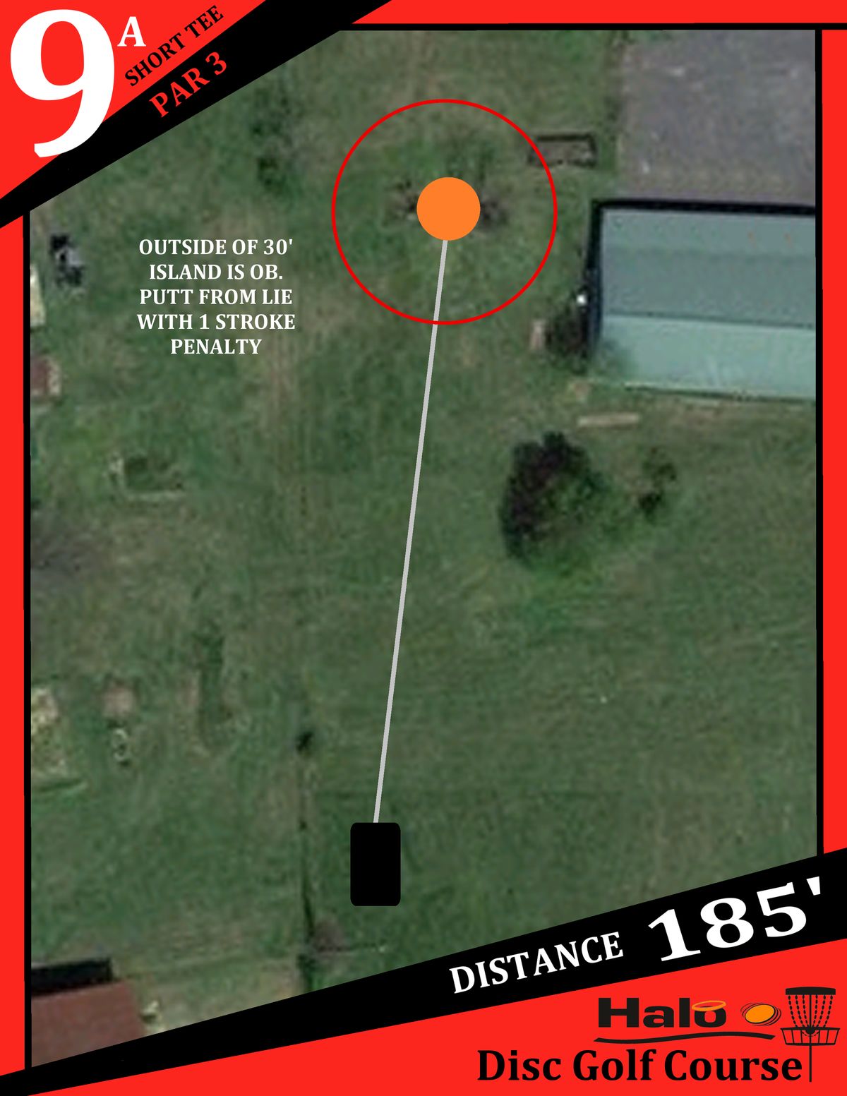 Hole 9 Short Tee Sign