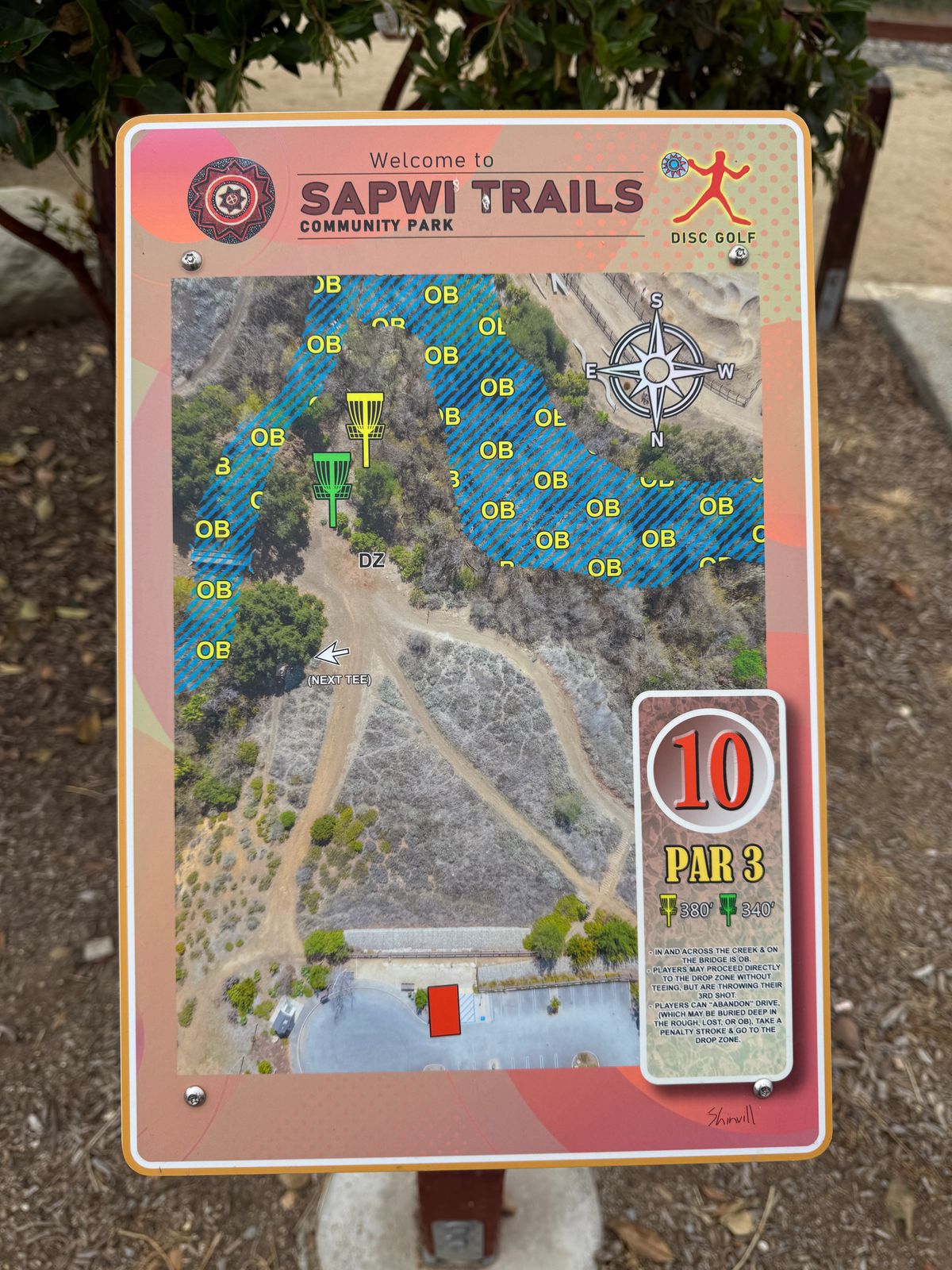 Sign hole 10