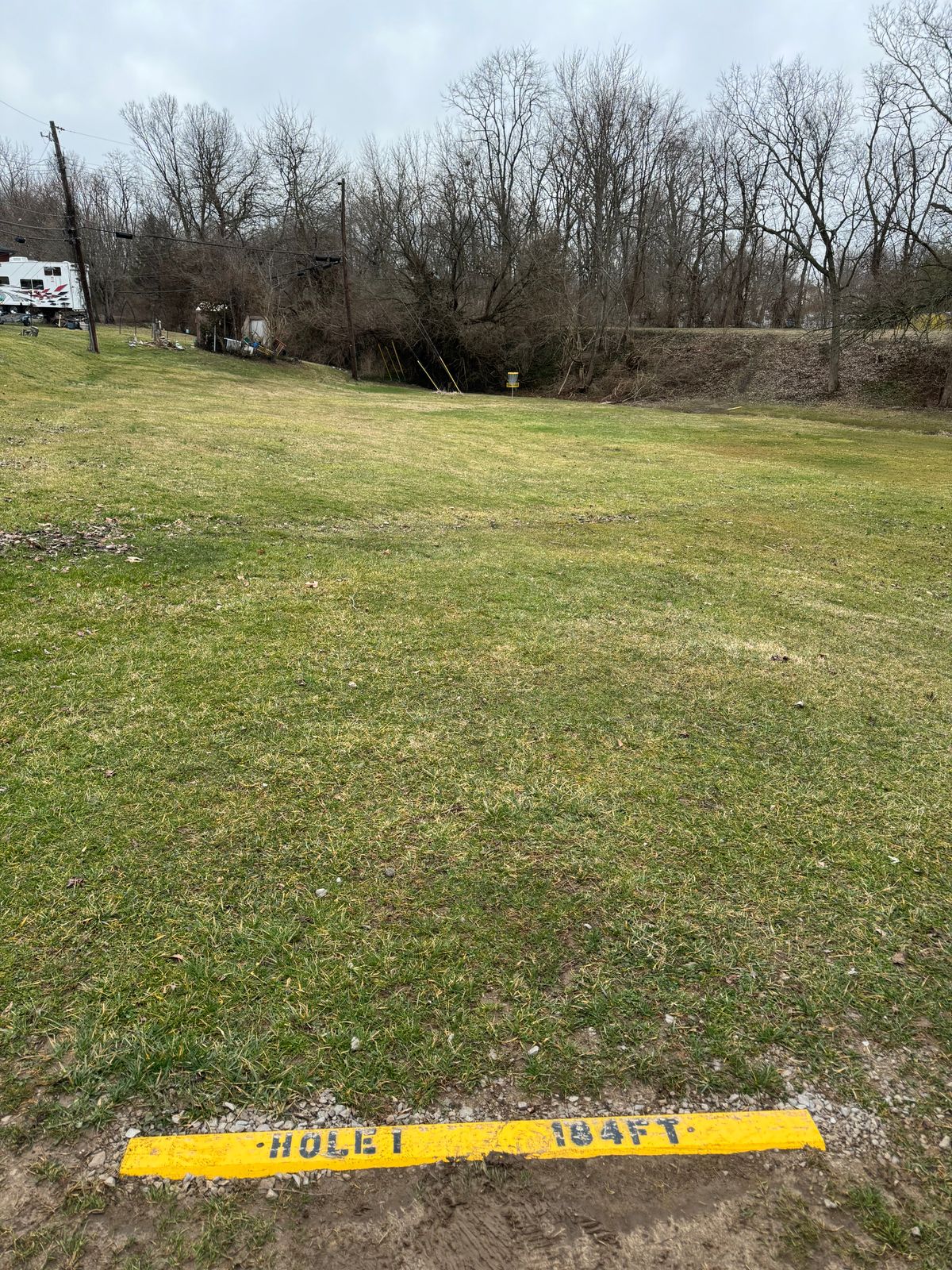 Hole 1 full approach view. Feb-10-2024