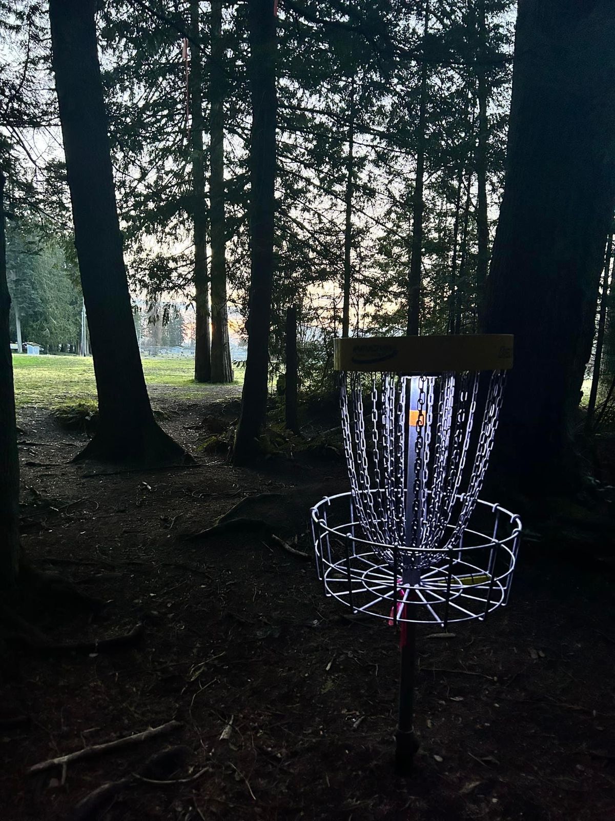 Glow league Friday nights. Pic of hole 1 b position.