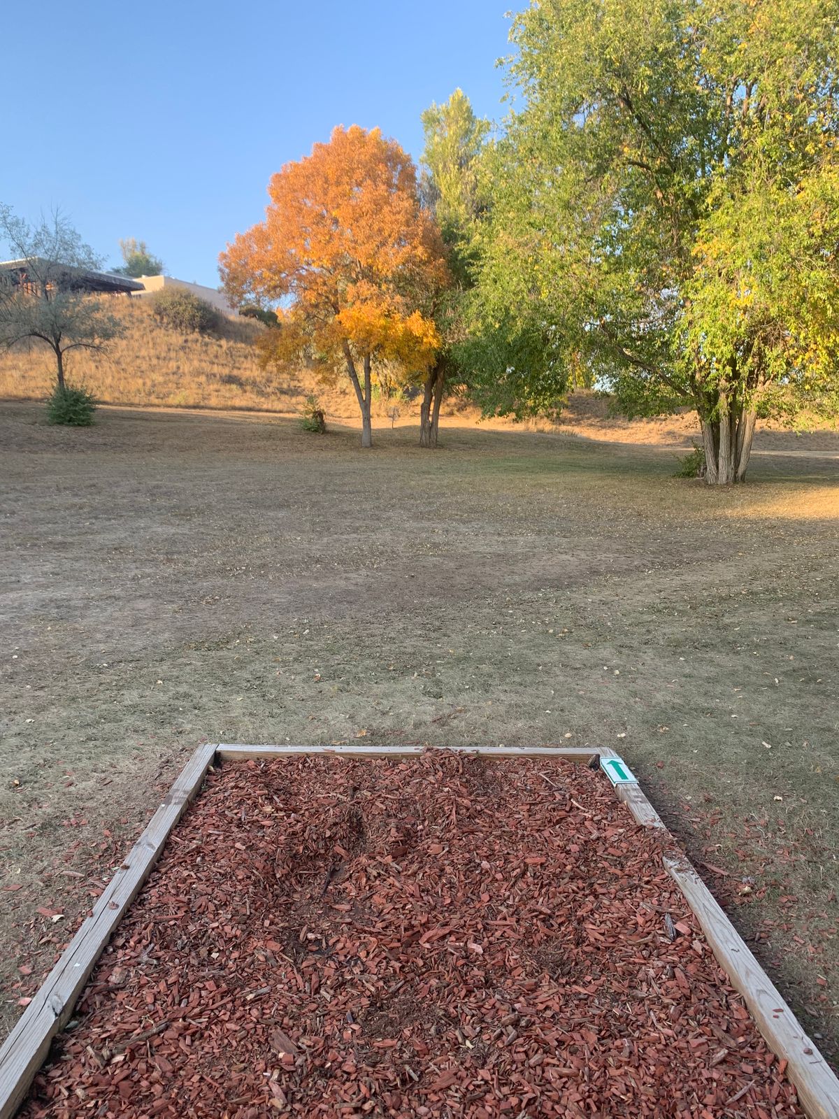 Hope 6 tee pad looking towards basket.