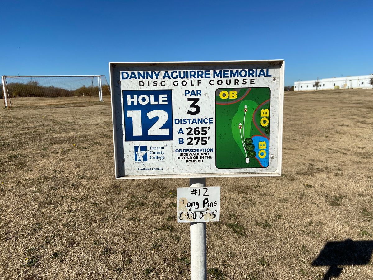 Hole 12 tee sign