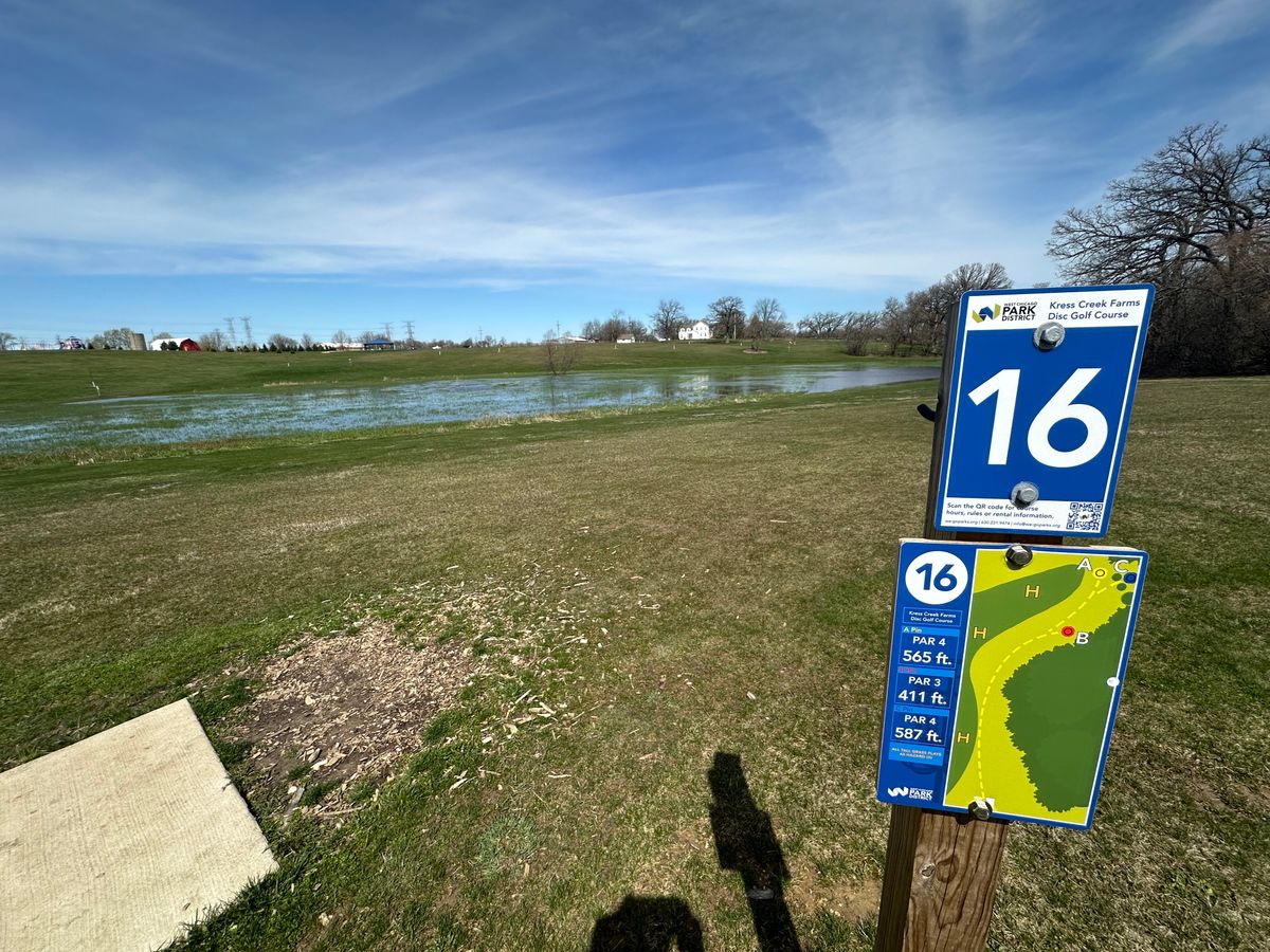 16 and 17 are presently (4/11) a lake with very little dry land to land on.