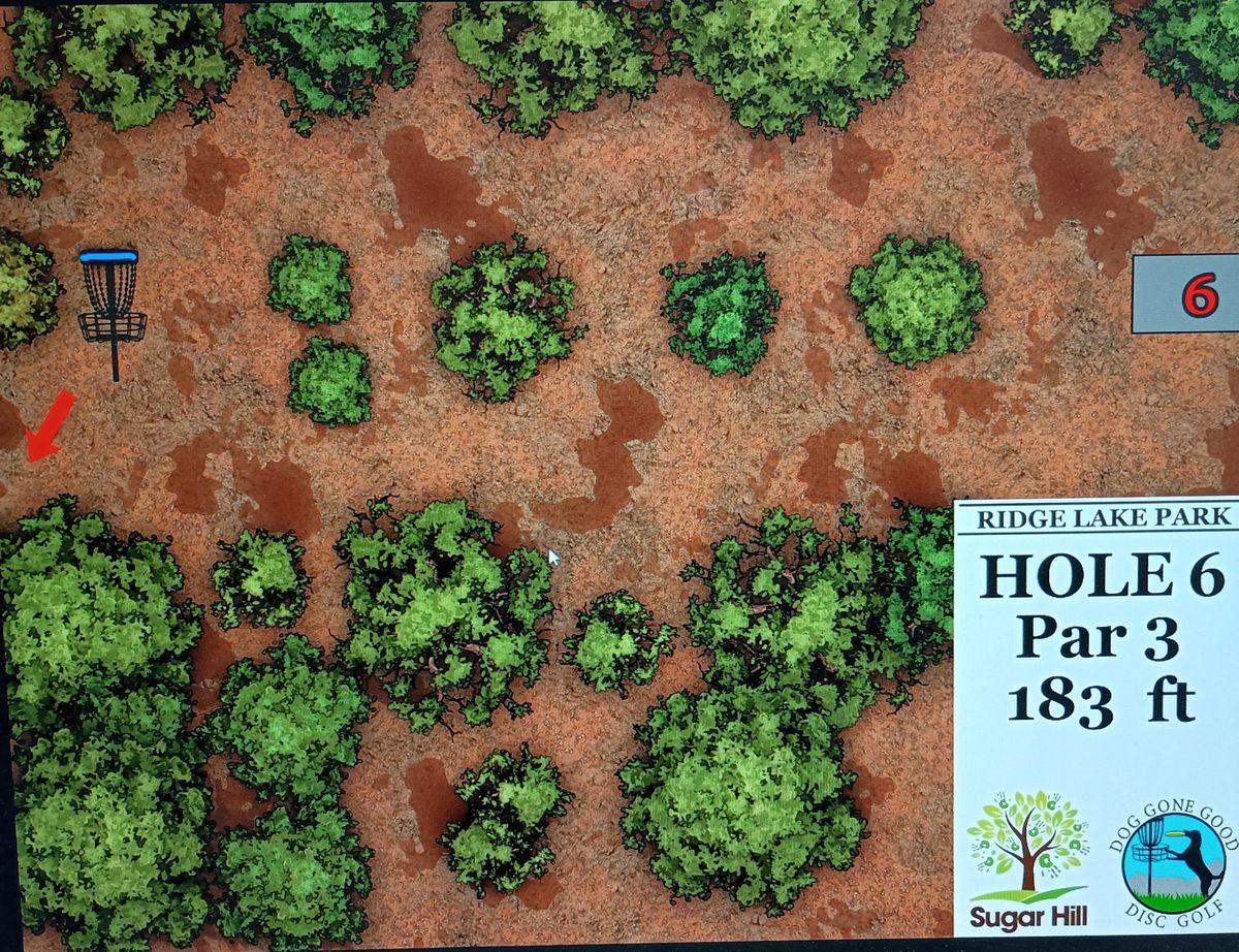 Hole 6 tee sign