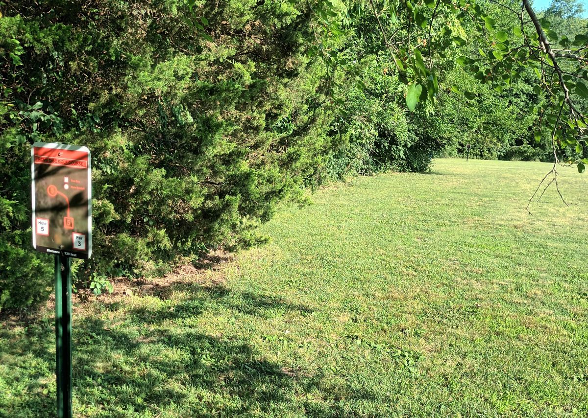 Hole 5. Short left around trees