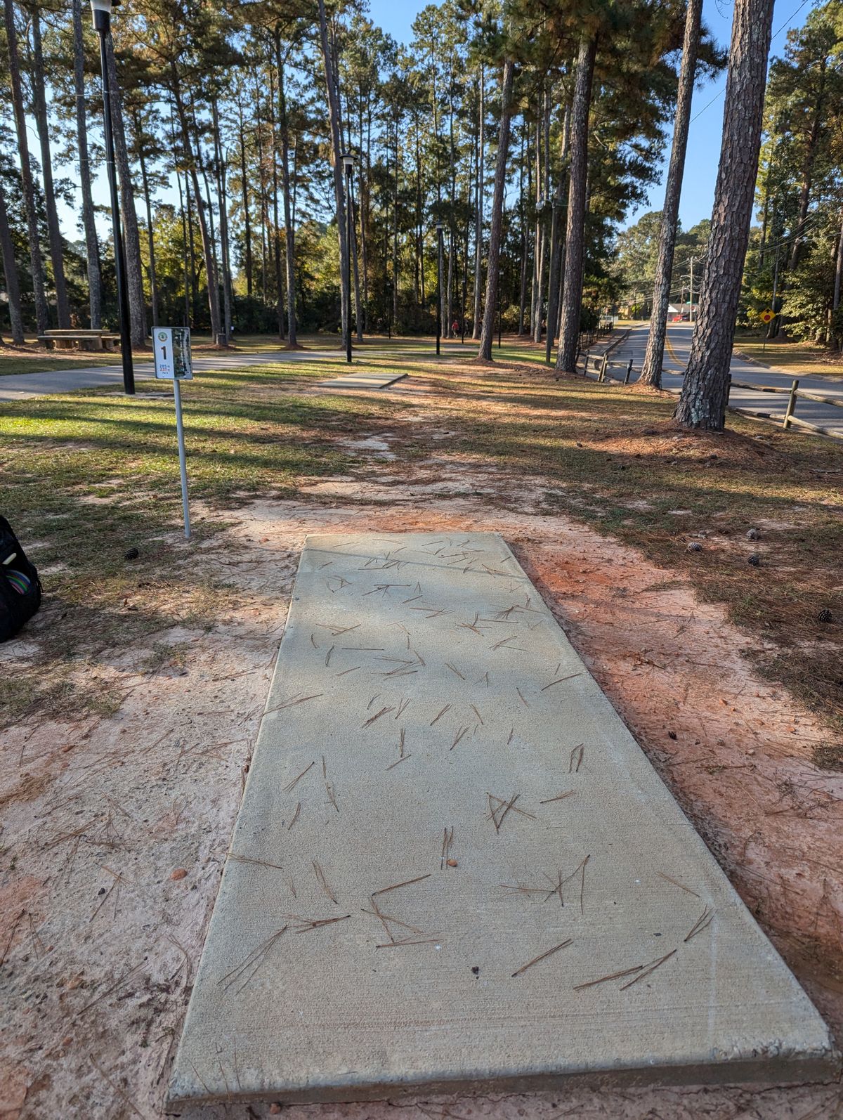 Hole 1 straight and to the right