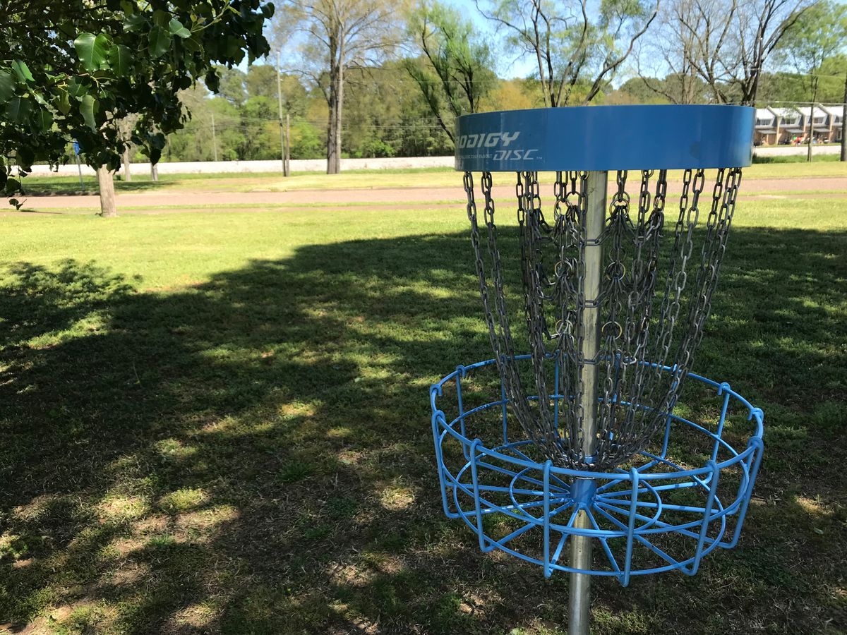 No. 5 basket. Next tee pad across road.