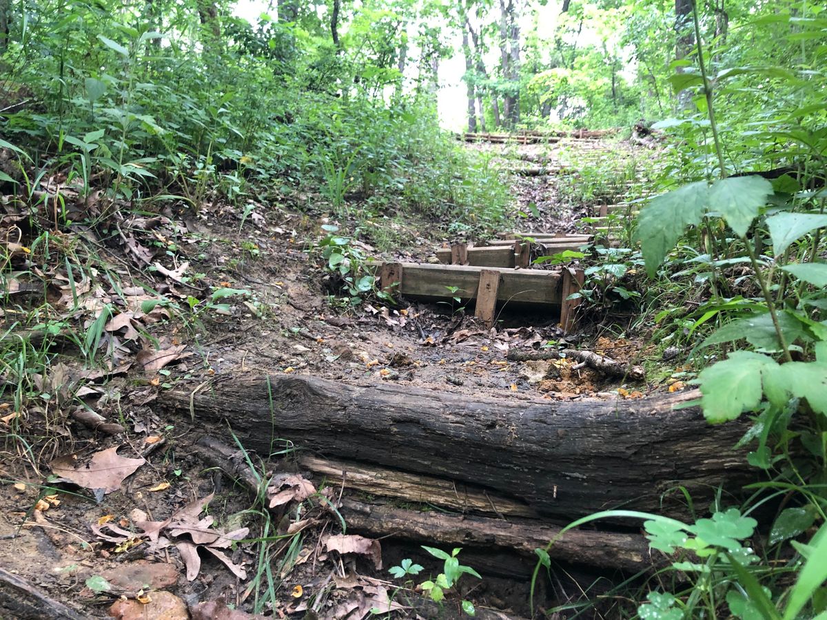 Throw straight up a 100 foot hill. Very precarious makeshift step system. Beware!