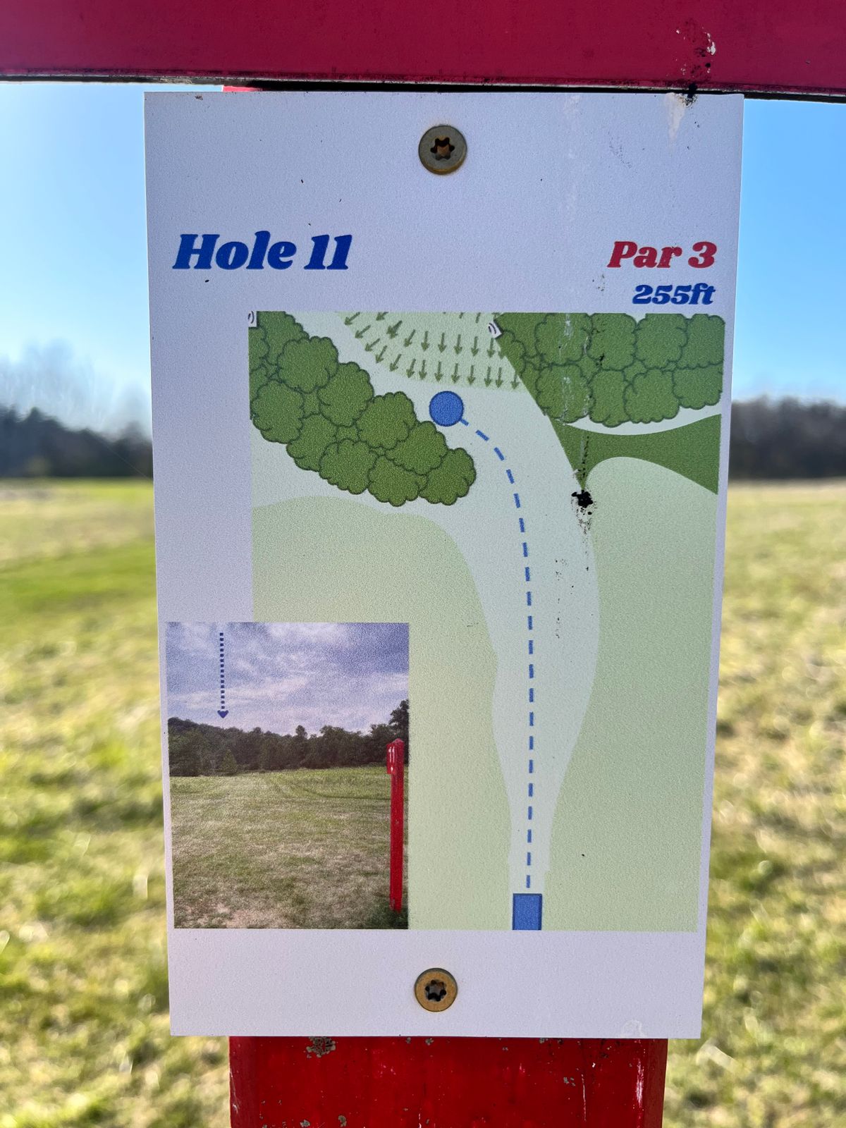 Hole 11 Tee Sign