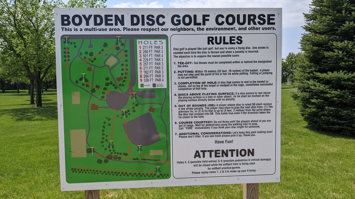 Boyden Disc Golf Course