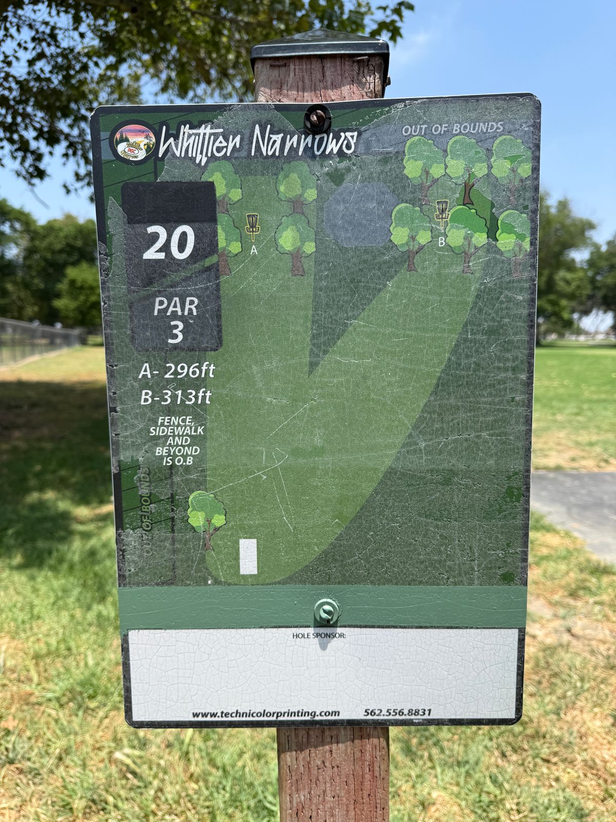 Hole 20 Sign