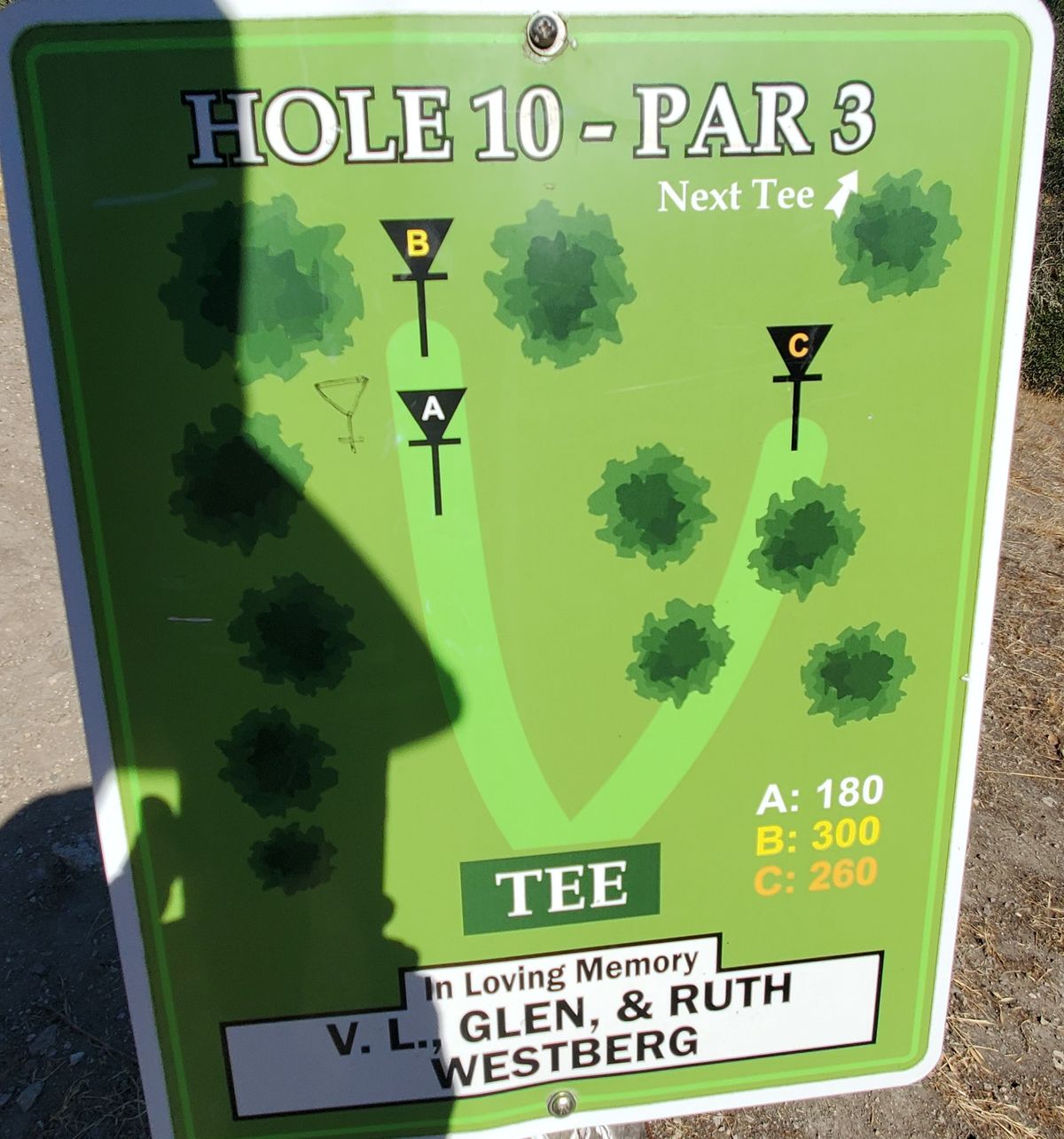 Hole 10 Sign