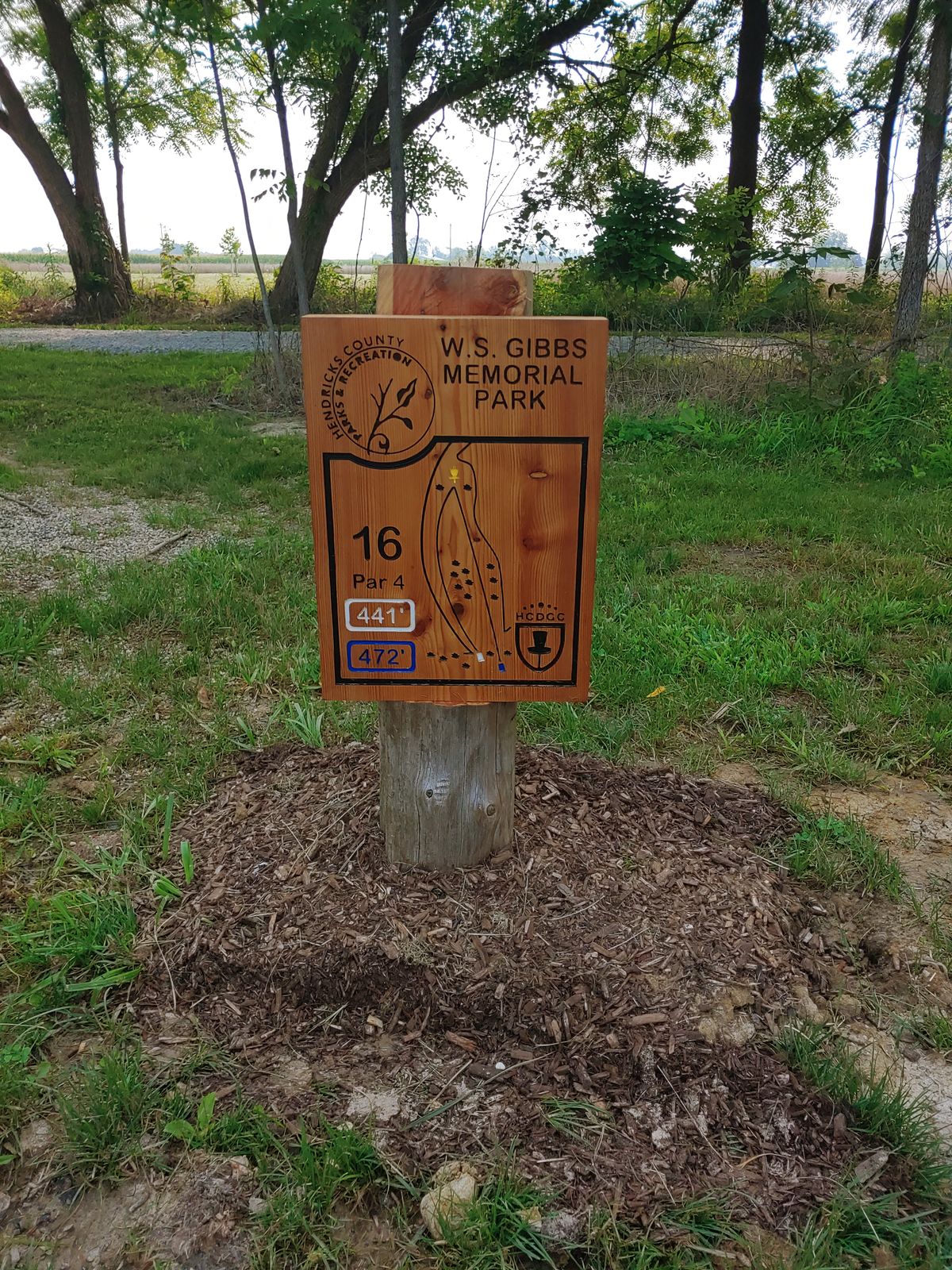 Hole 16 sign