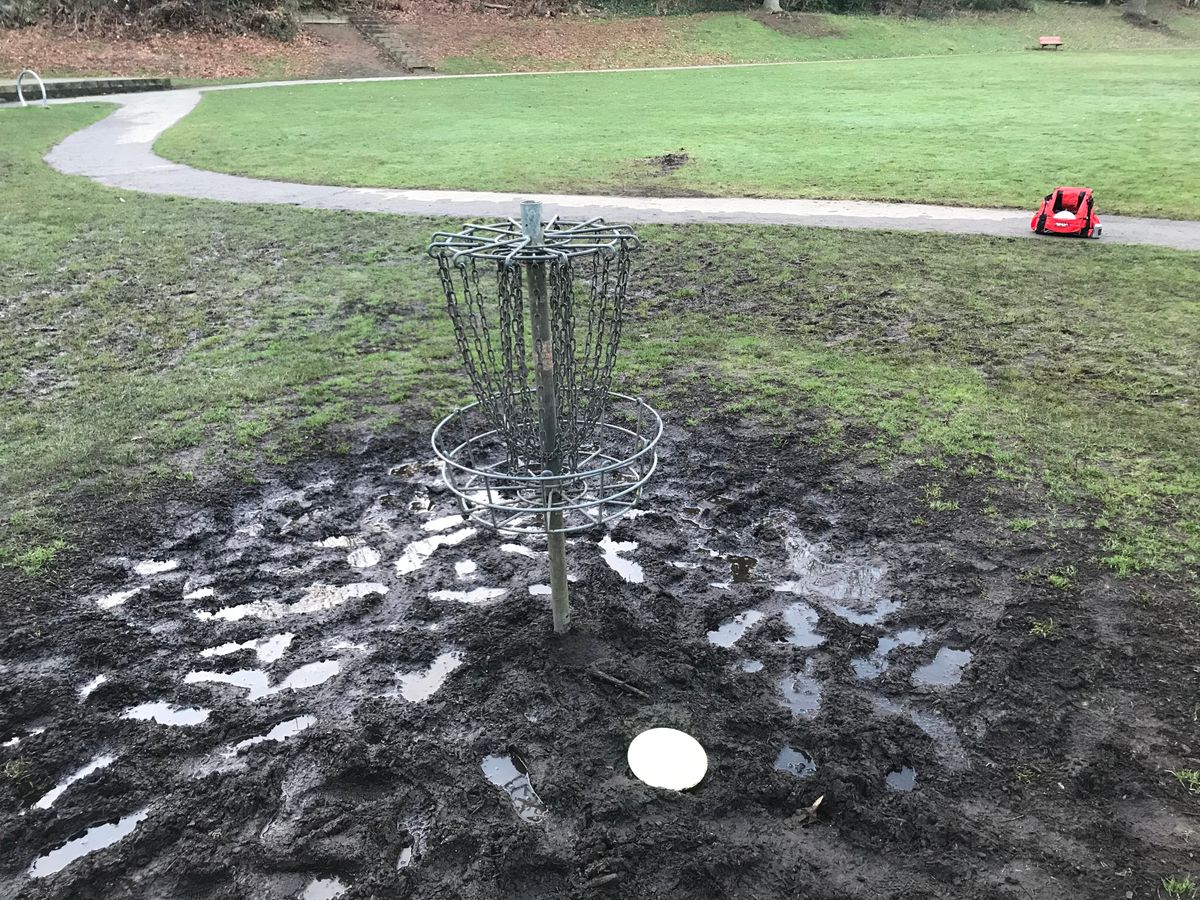 Hole 5 basket on Jan 23.