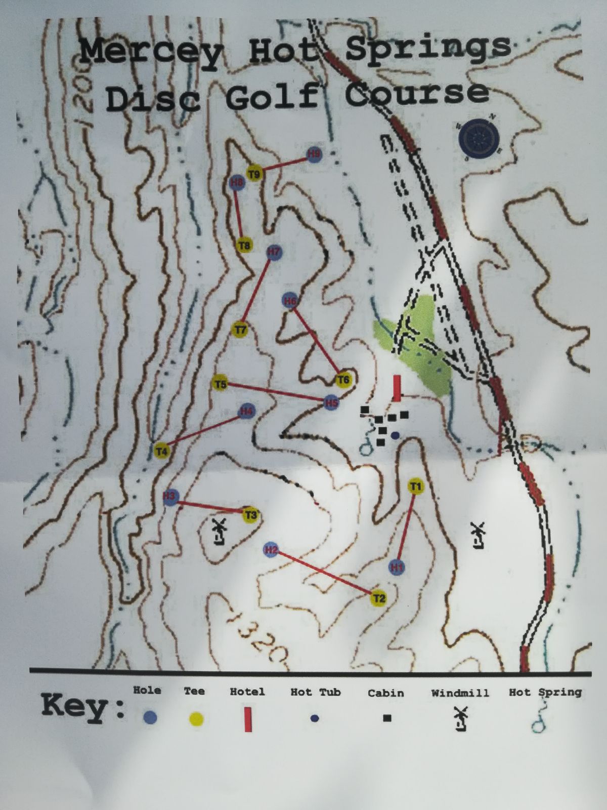 Map of the course provided by the front office.