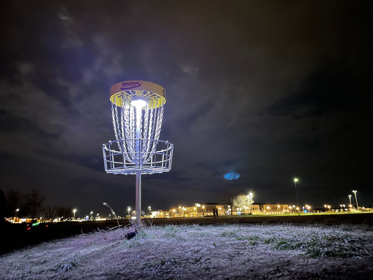 Hole 5 during DGB glow league