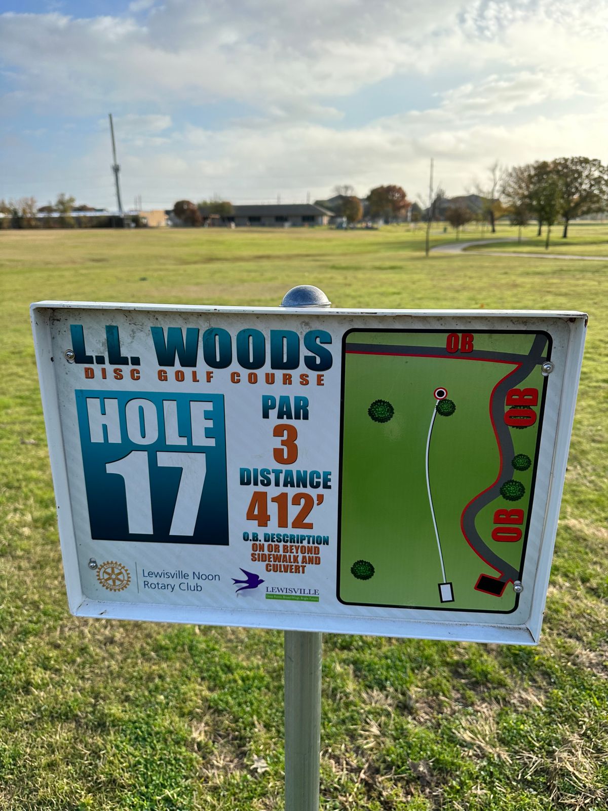Hole 17 Tee Sign