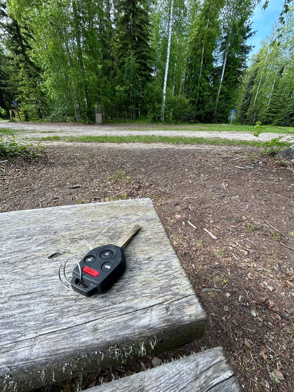 Key left last Tuesday at practice pin at UAF gold