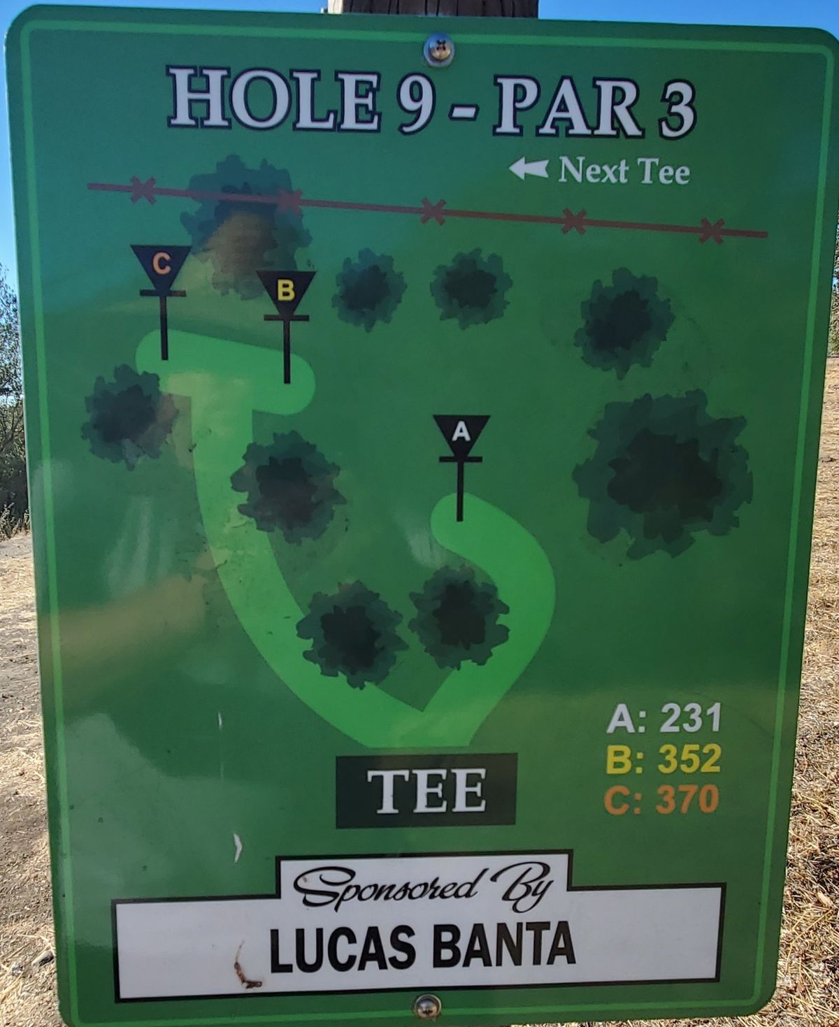 Hole 9 Sign