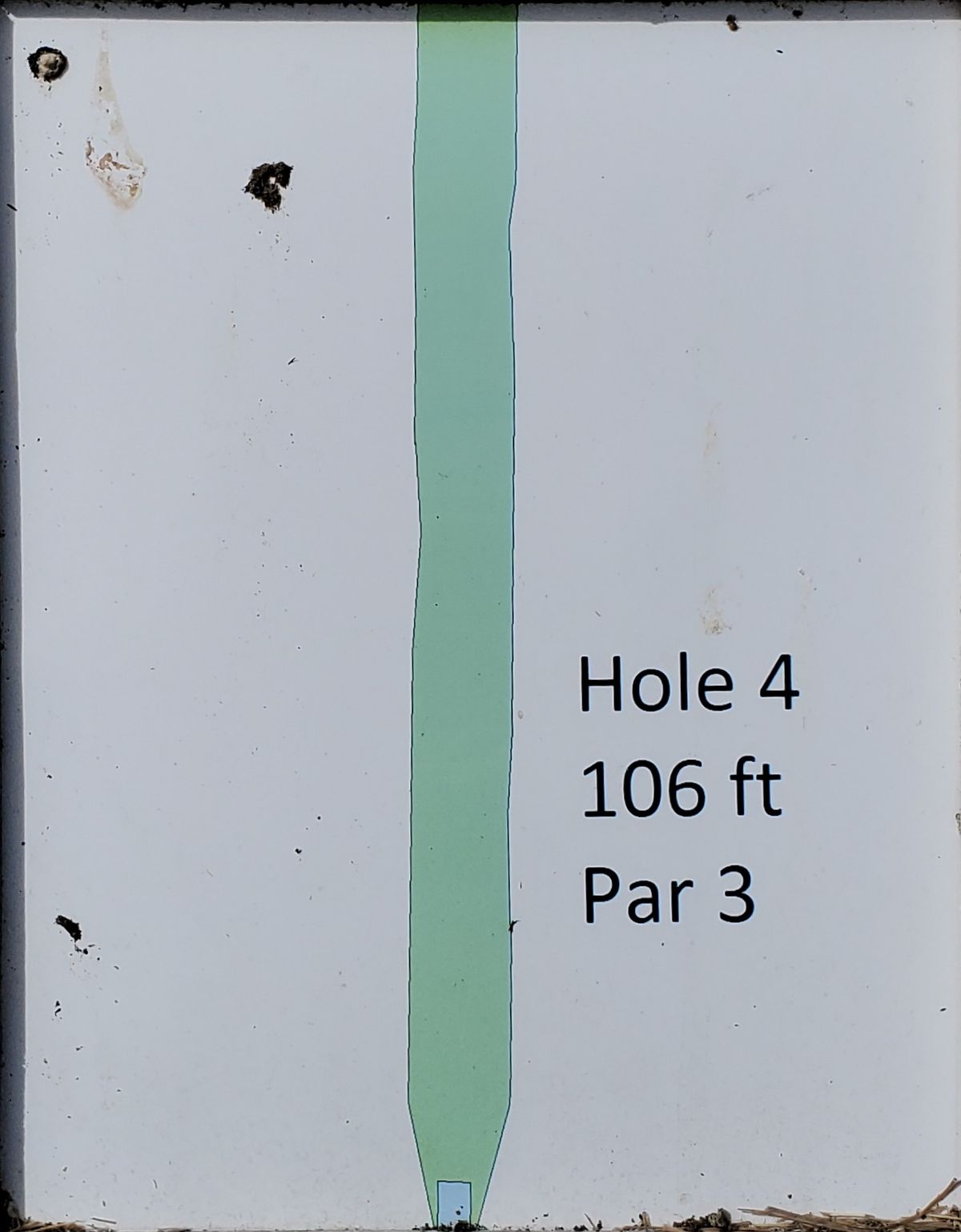 Tee sign hole 4