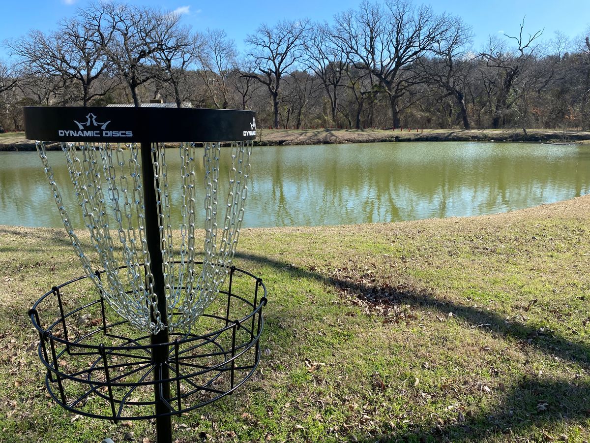 Hole 9 basket looking back