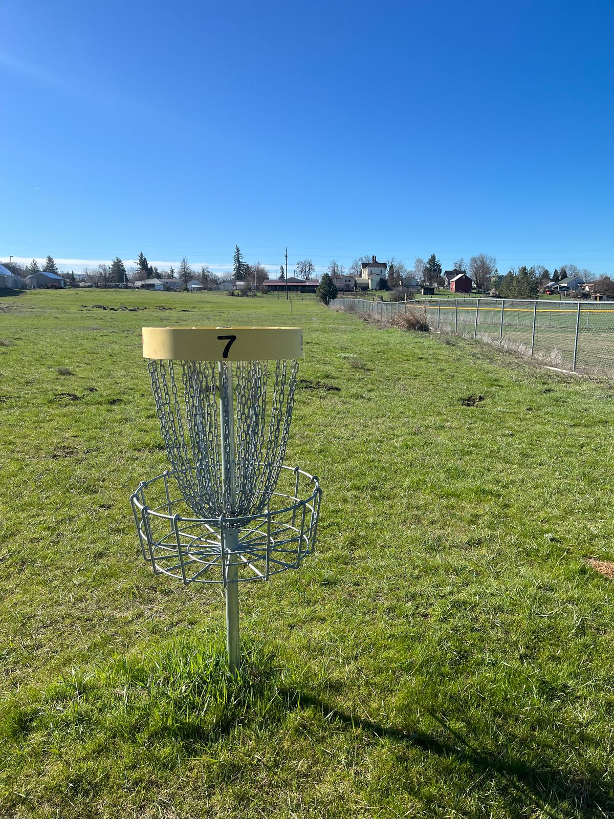 Looking back at the tee pad