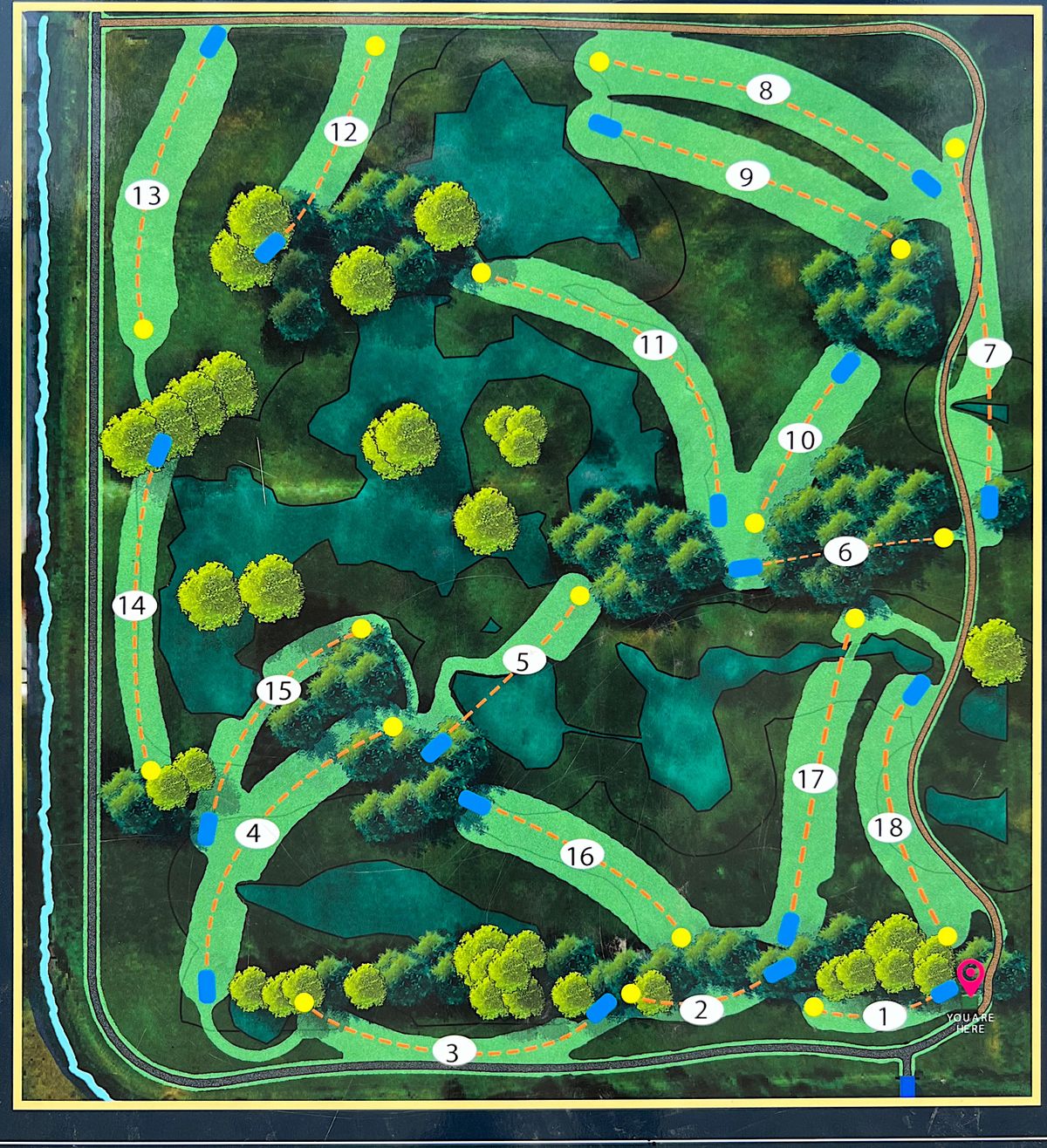 Hockinson Meadows Disc Golf Map