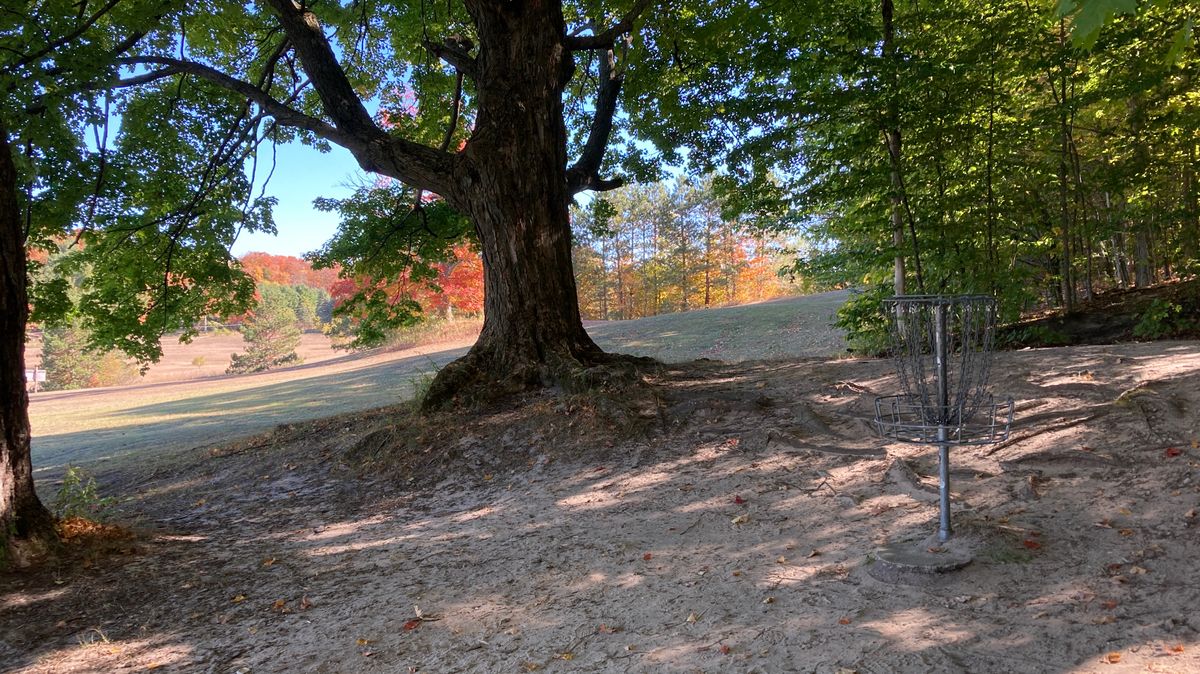 Looking back at 18s fairway