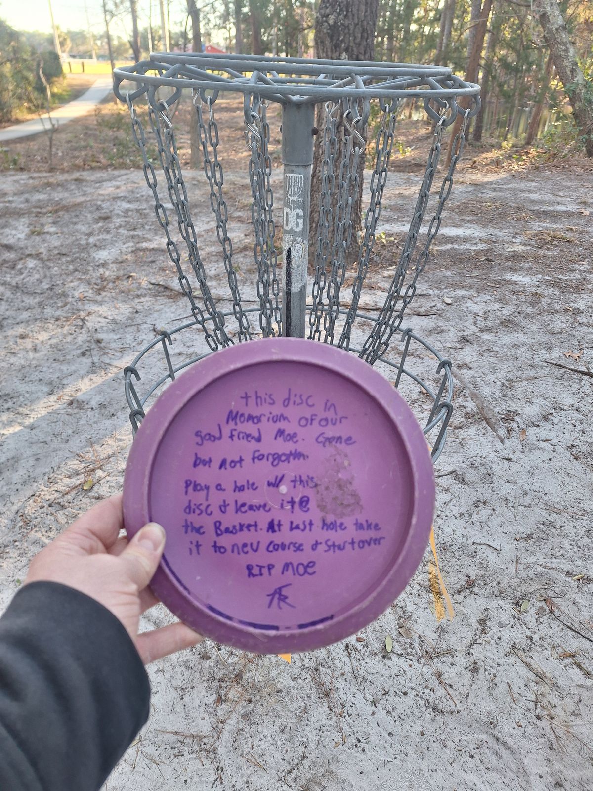 Thanks for a solid par on hole 6 Moe! RIP brother.
