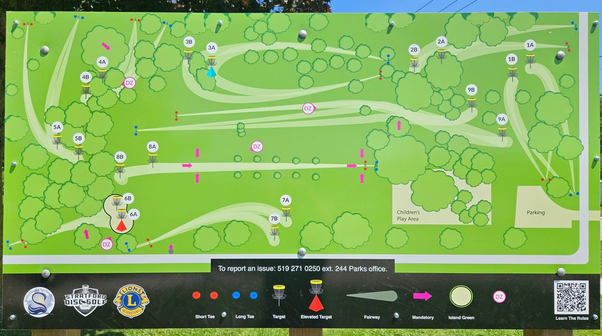 NEW COURSE SIGN/MAP
