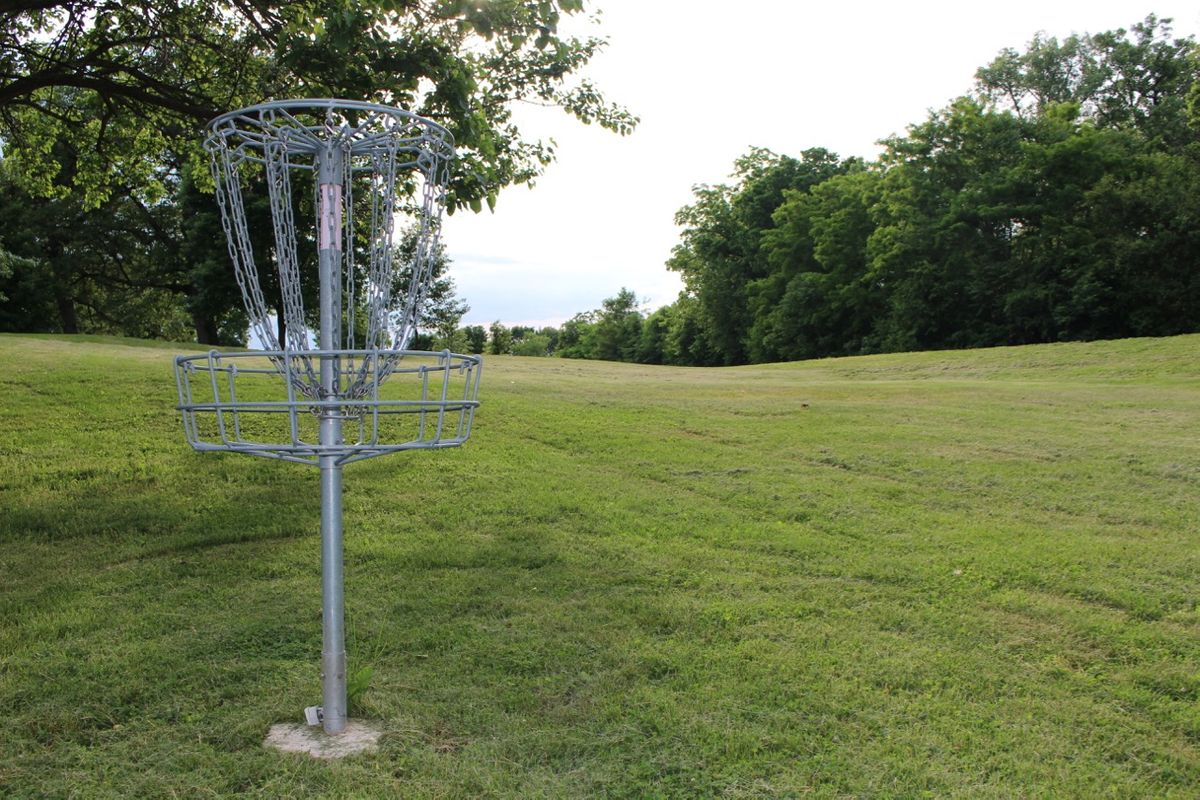 Hole 2 with the trail in the background
