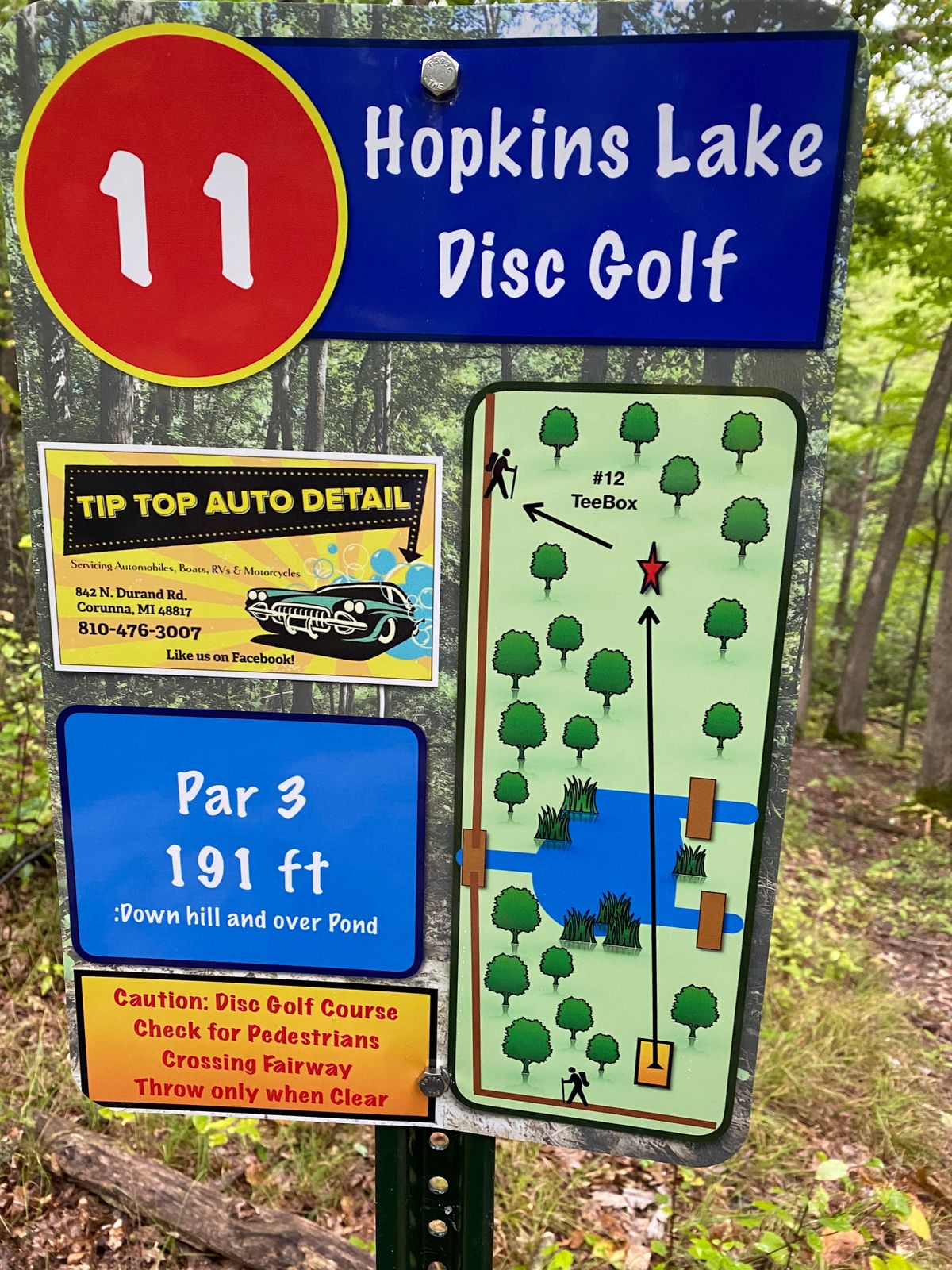 Hole 11 Tee Sign.